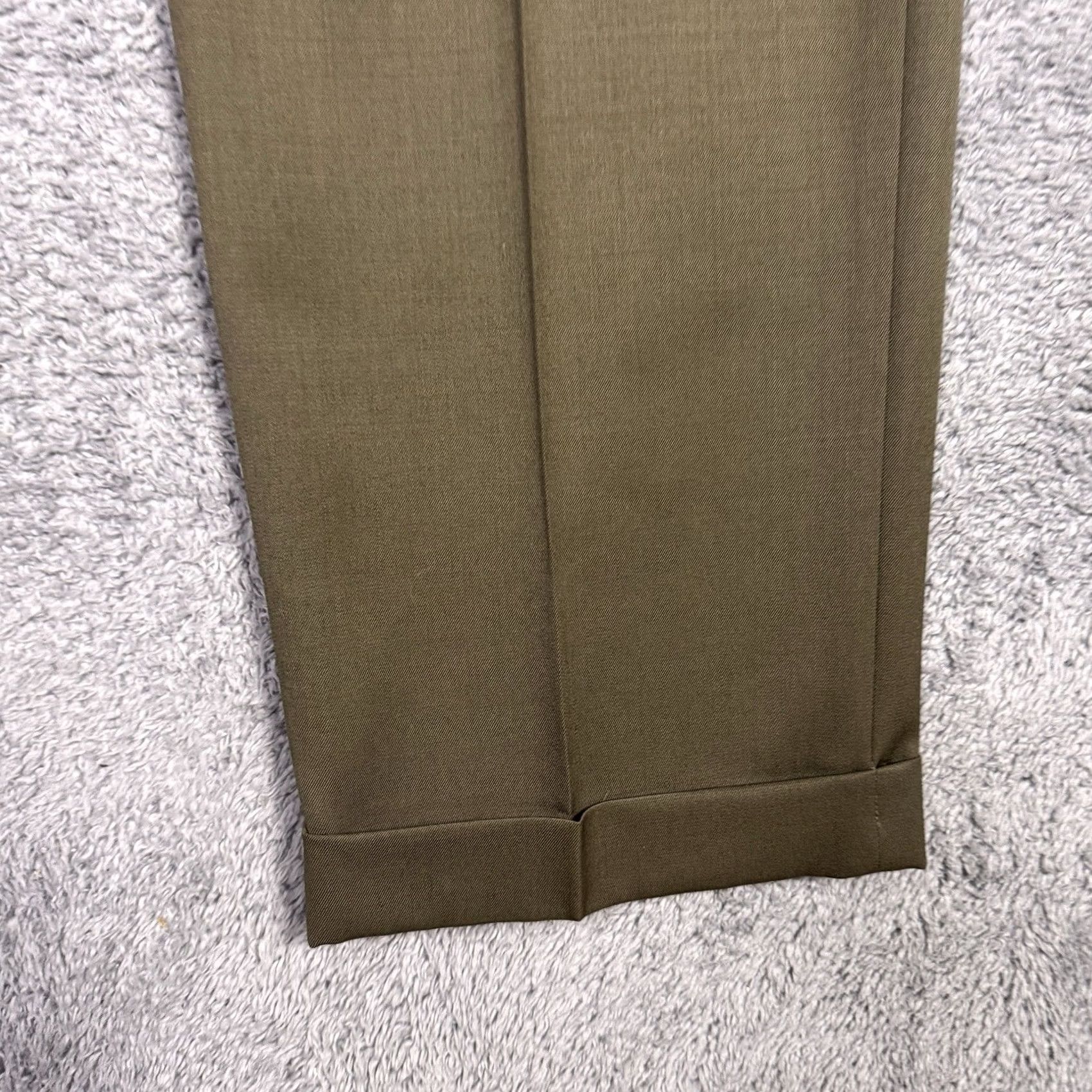 Brooks Brothers Brooks Brothers Pants Mens 35x30 Madison 1818 Pleated Cuffed 100% Wool Dress Size US 35 - 3 Thumbnail