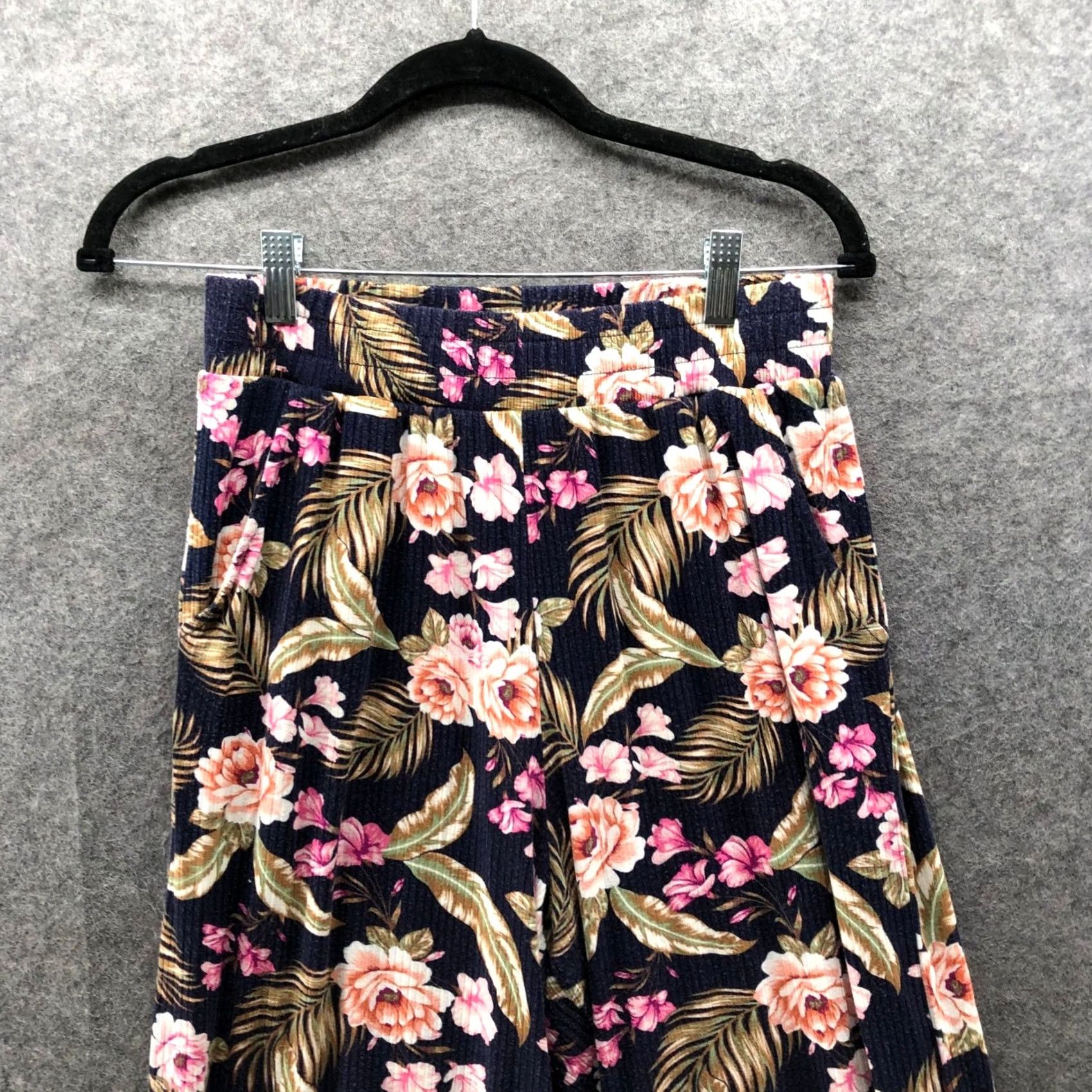 O'Neill O'Neill Pants Womens S Floral Wide Leg Navy Tropical Pull Jersey Knit Size S / US 4 / IT 40 - 3 Thumbnail