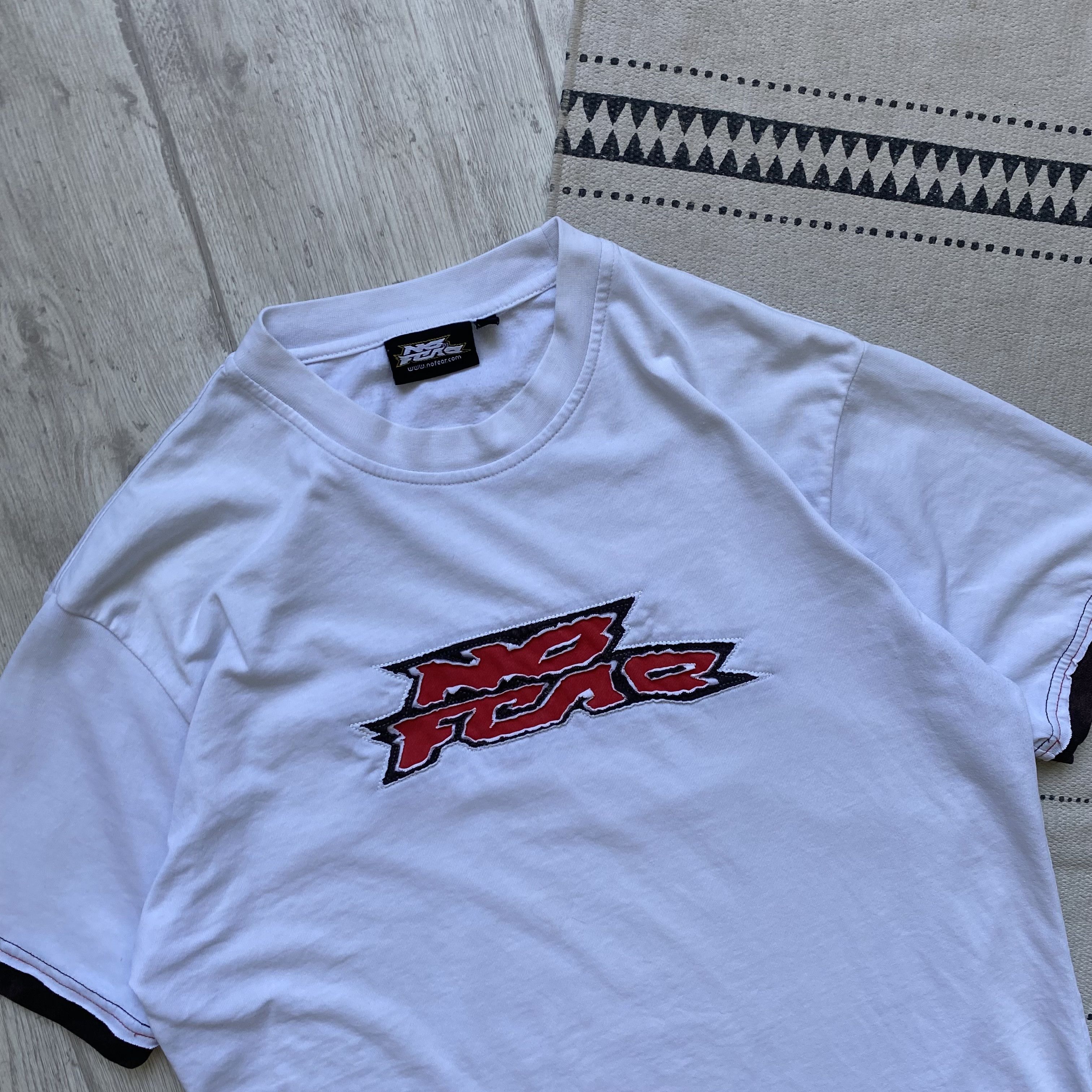 No Fear Vintage 90s NO Fear Tee center logo Y2K tapout Surf Skater Size US M / EU 48-50 / 2 - 2 Thumbnail