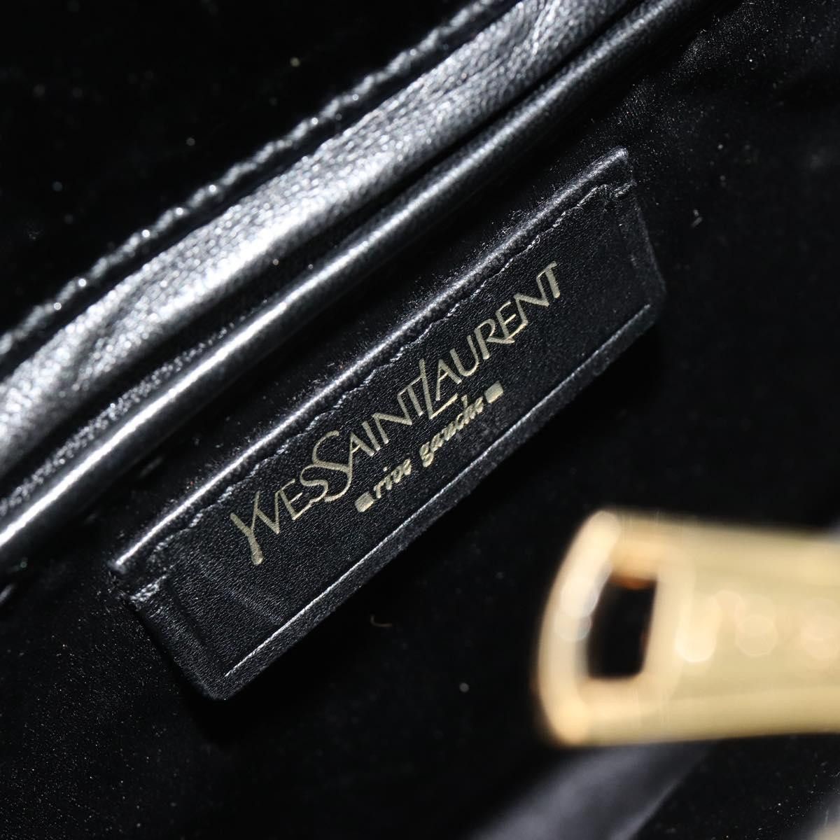 Saint Laurent Paris SAINT LAURENT Hand Bag Patent Leather Black Gold Auth Size ONE SIZE - 21 Thumbnail