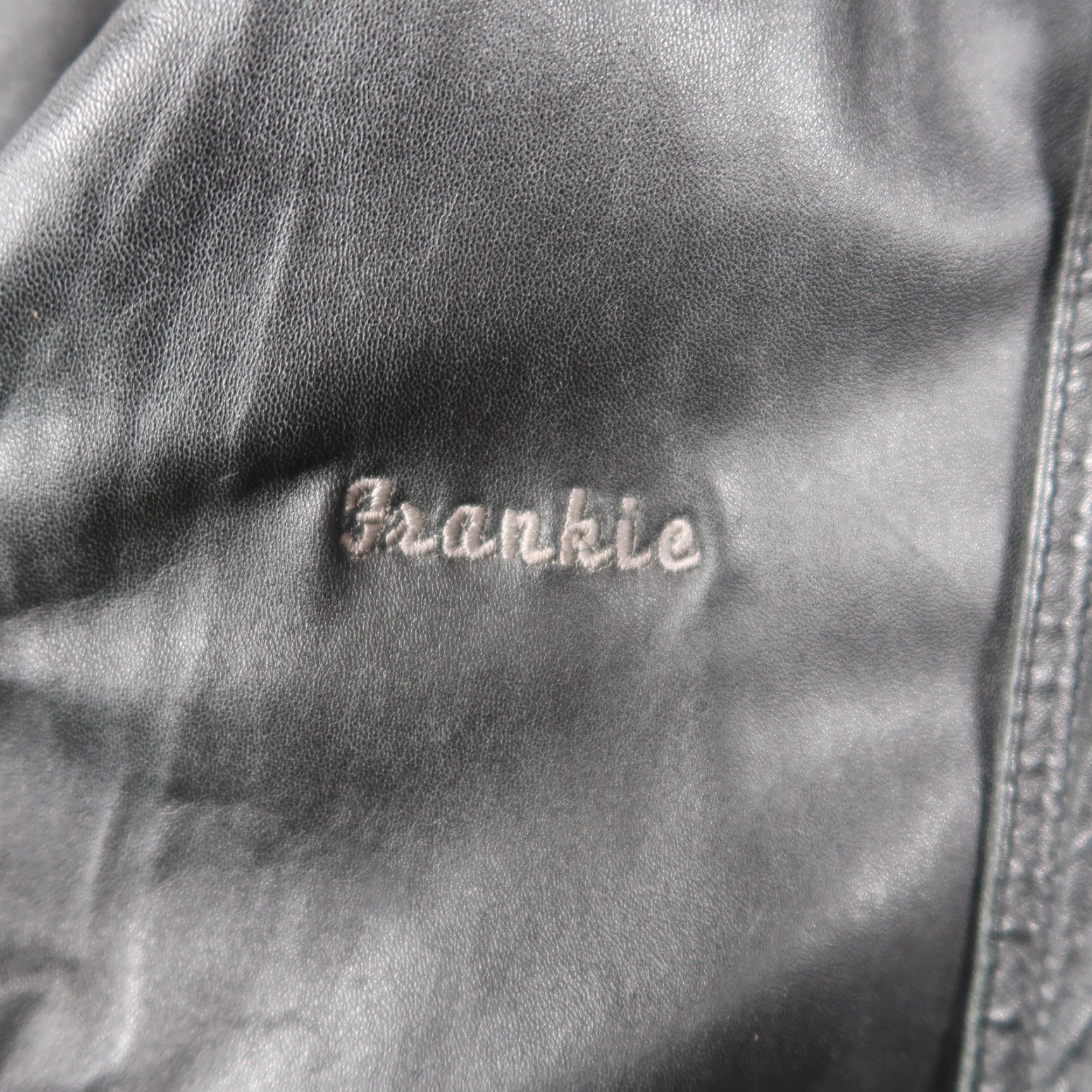 Vintage VINTAGE Paramount Pictures Embroidered Leather Jacket Size L Men Bonded Bomber Jacket Black 90s Size US L / EU 52-54 / 3 - 5 Thumbnail