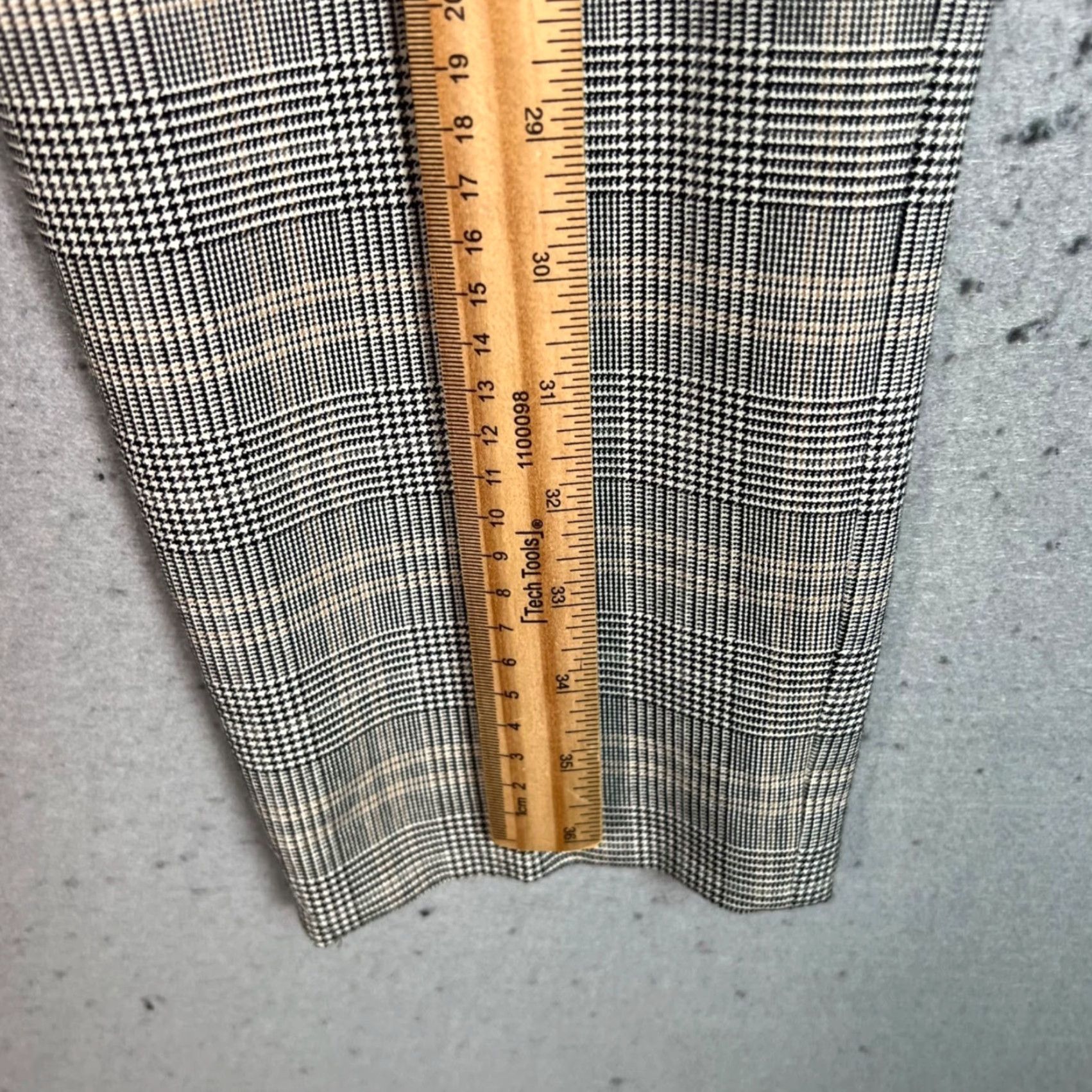 Vintage Babaton Womens Plaid High-Waisted Trousers Elastic Waist Size 0 Gray Dress Pants Womens Size ONE SIZE - 7 Thumbnail