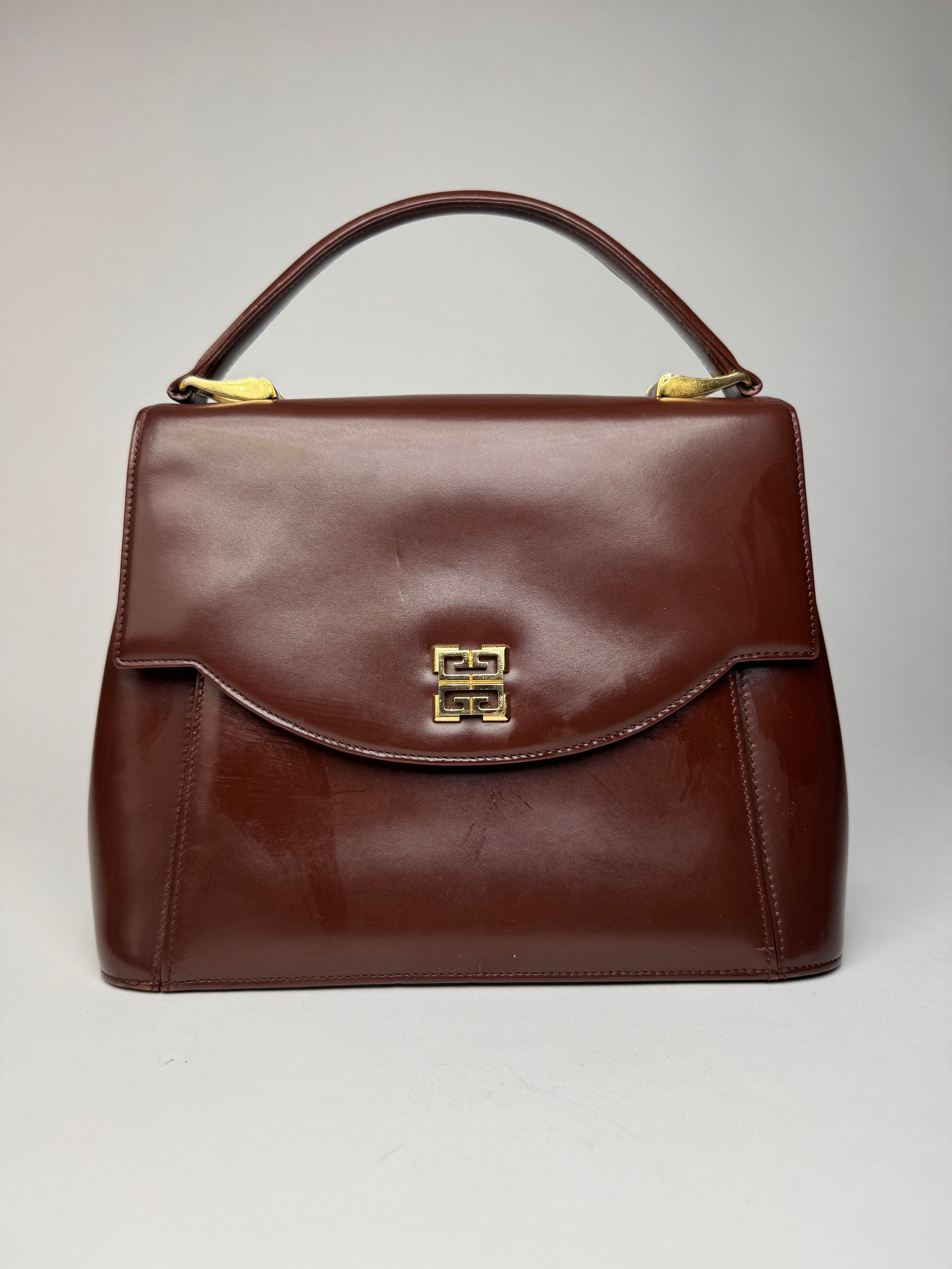 Givenchy Vintage Leather Handbag Brown Size ONE SIZE - 1 Thumbnail