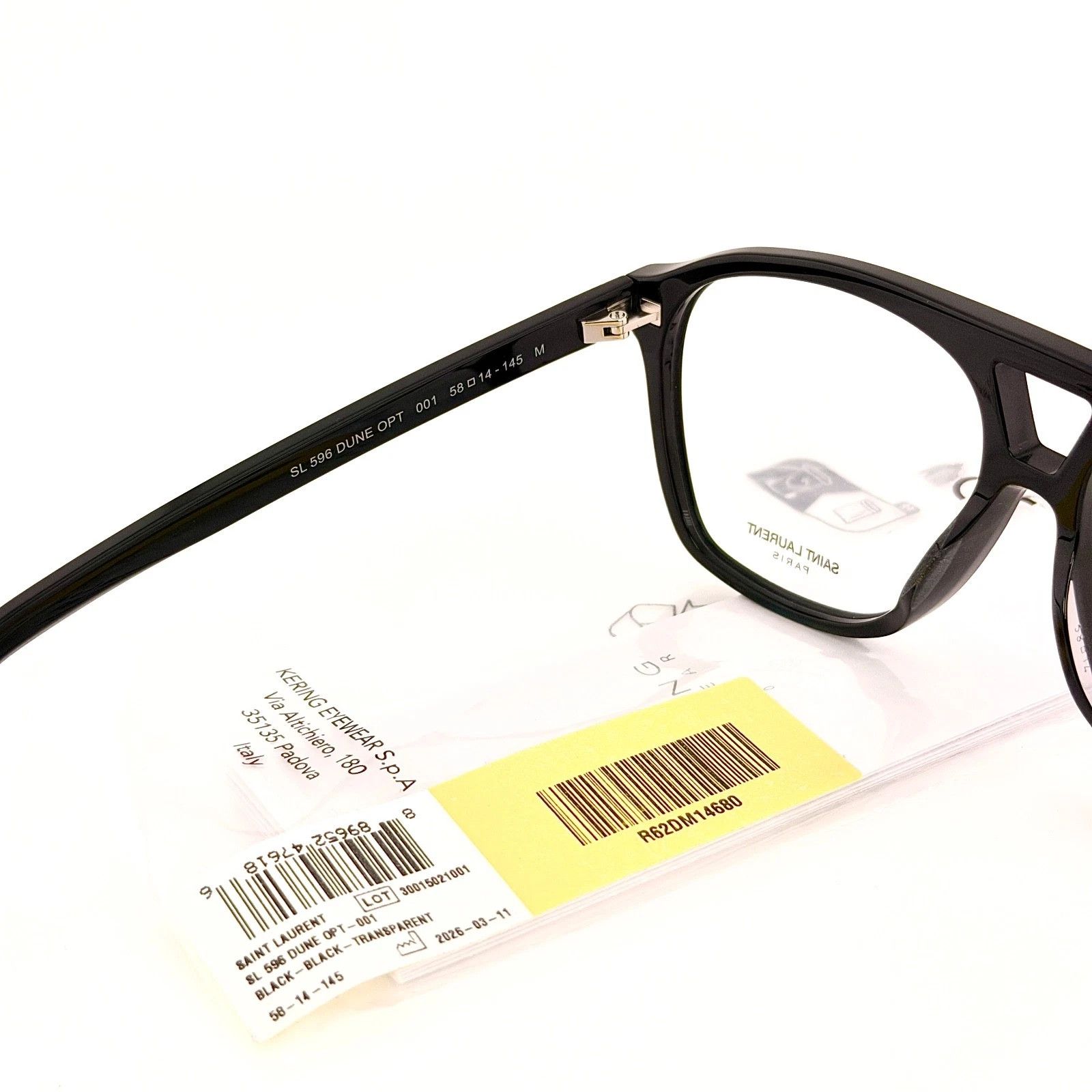 Saint Laurent Paris SAINT LAURENT DUNE 596 YSL SL596 OPT Optical Frame 001 Size ONE SIZE - 2 Thumbnail