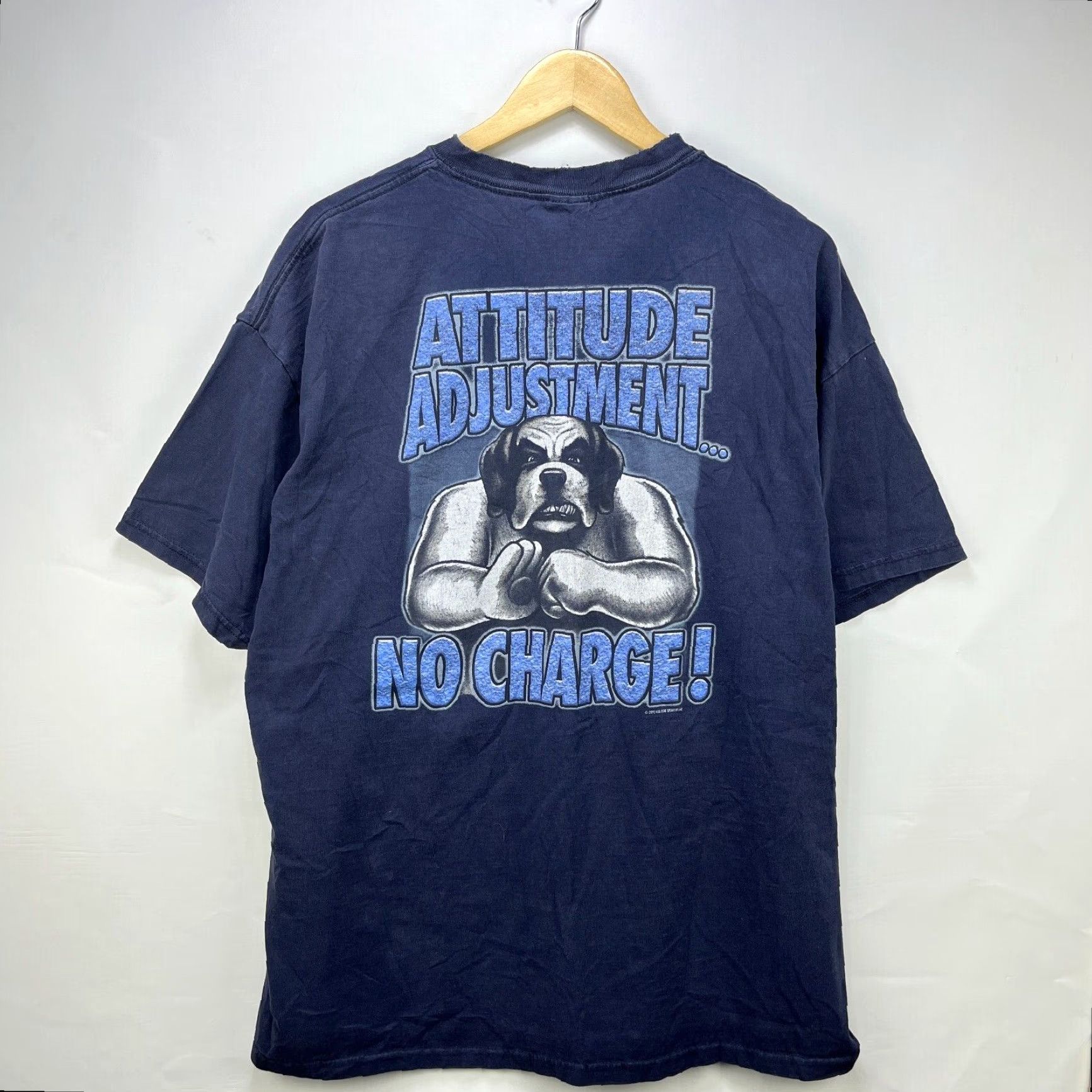 Big Dogs VINTAGE Big Dogs Attitude Adjustment Graphic T-Shirt 2XL Men Shirt Blue Size US XXL / EU 58 / 5 - 2 Thumbnail