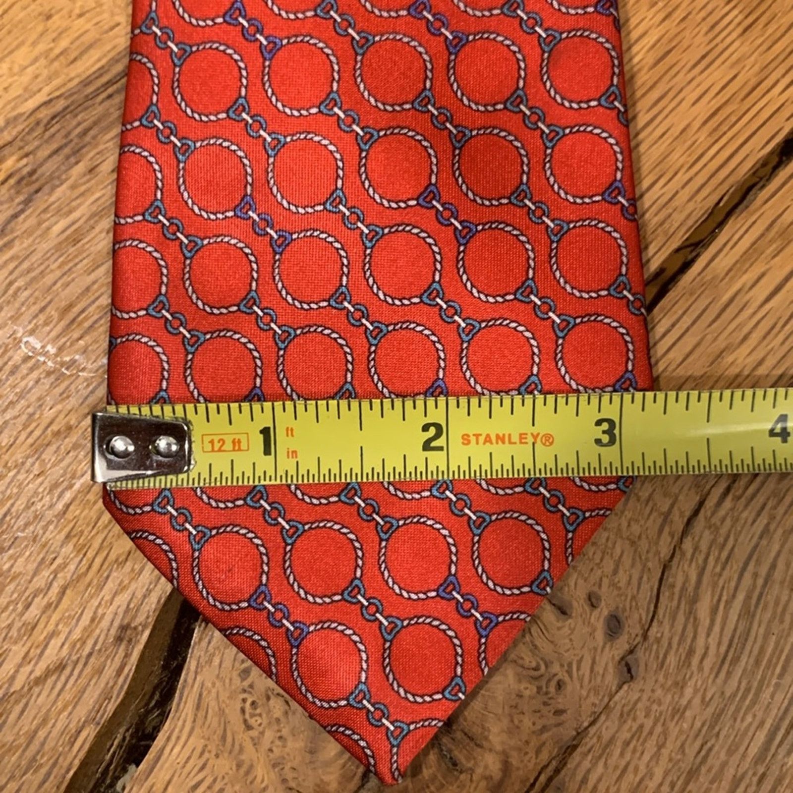 Vintage 70’s-80’s horsebit equestrian polo motifs tie,designer style Size ONE SIZE - 9 Thumbnail