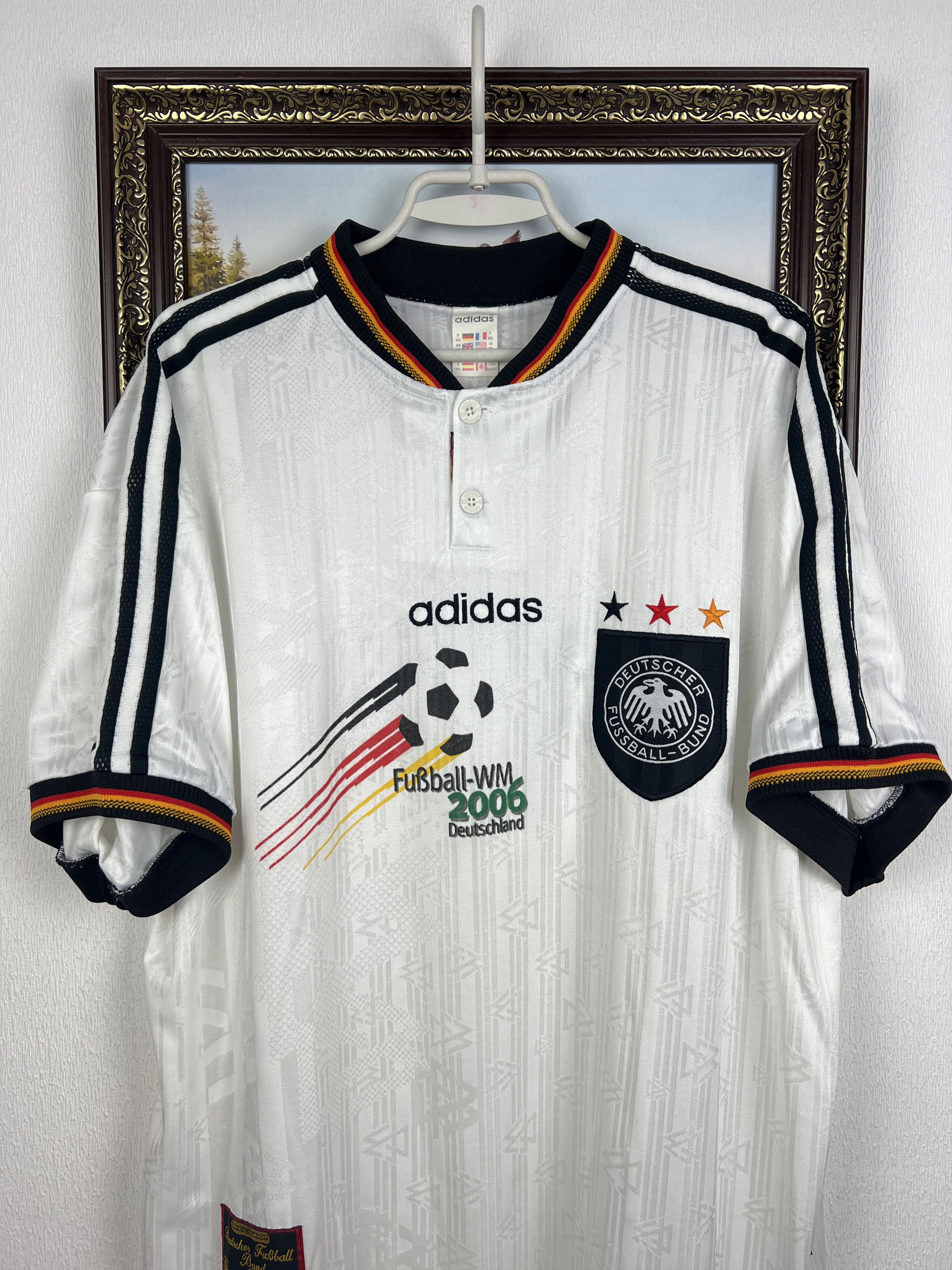 Adidas Germany Home football shirt 1996 Soccer Jersey National Team Size US XXL / EU 58 / 5 - 2 Thumbnail