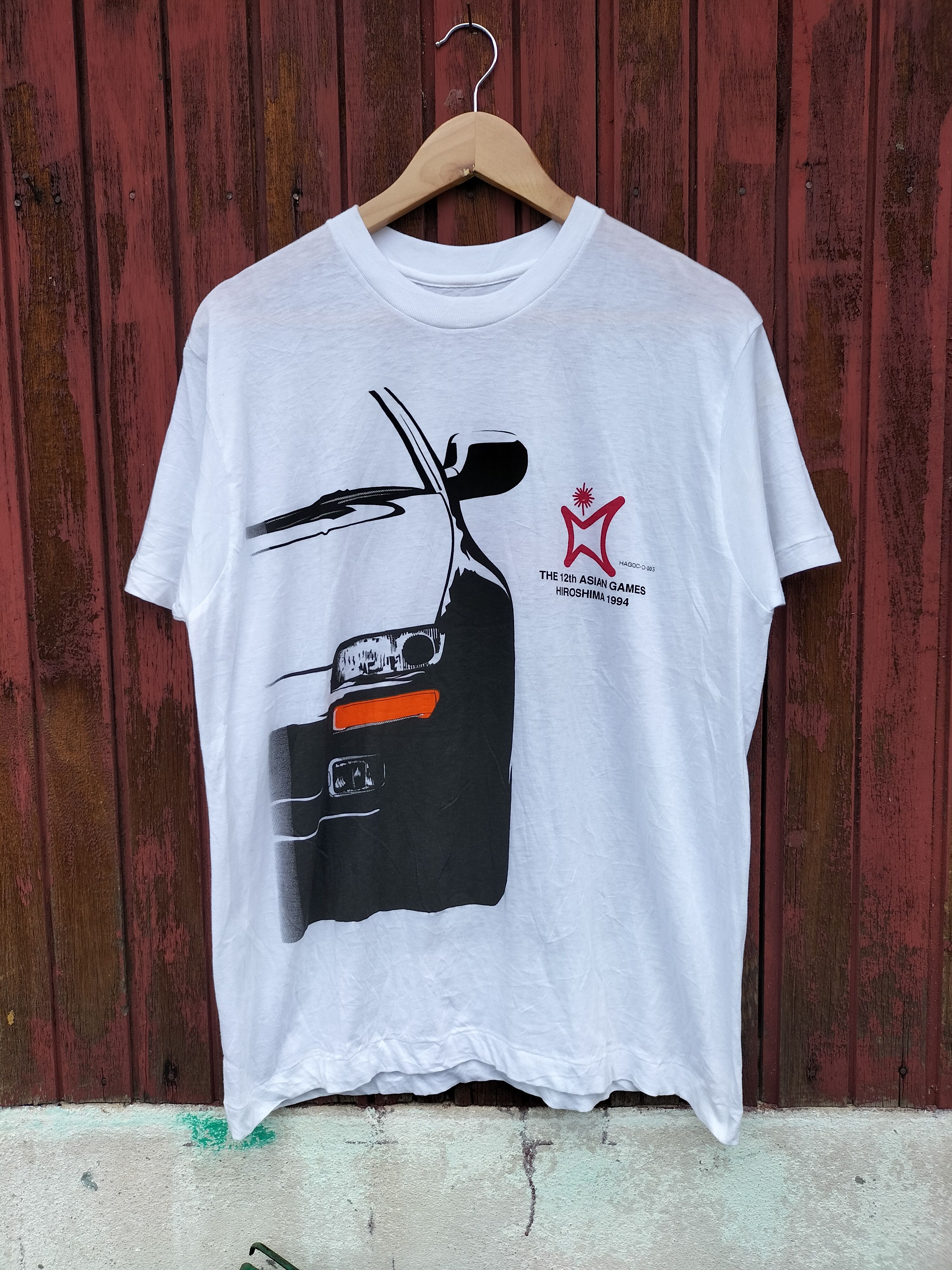image of Racing x Vintage Mazda Jdm Big Print Shirt 1994 in White, Men's (Size Large)