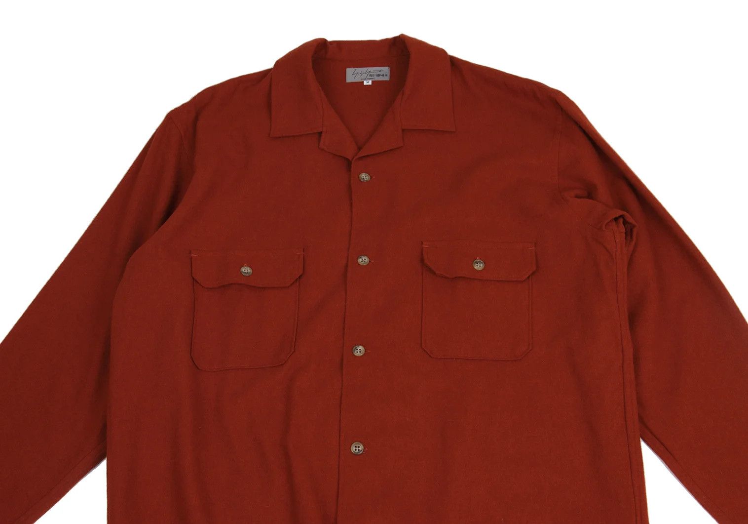 Yohji Yamamoto Yohji Yamamoto Flannel Open Collar Shirt Size US L / EU 52-54 / 3 - 2 Thumbnail