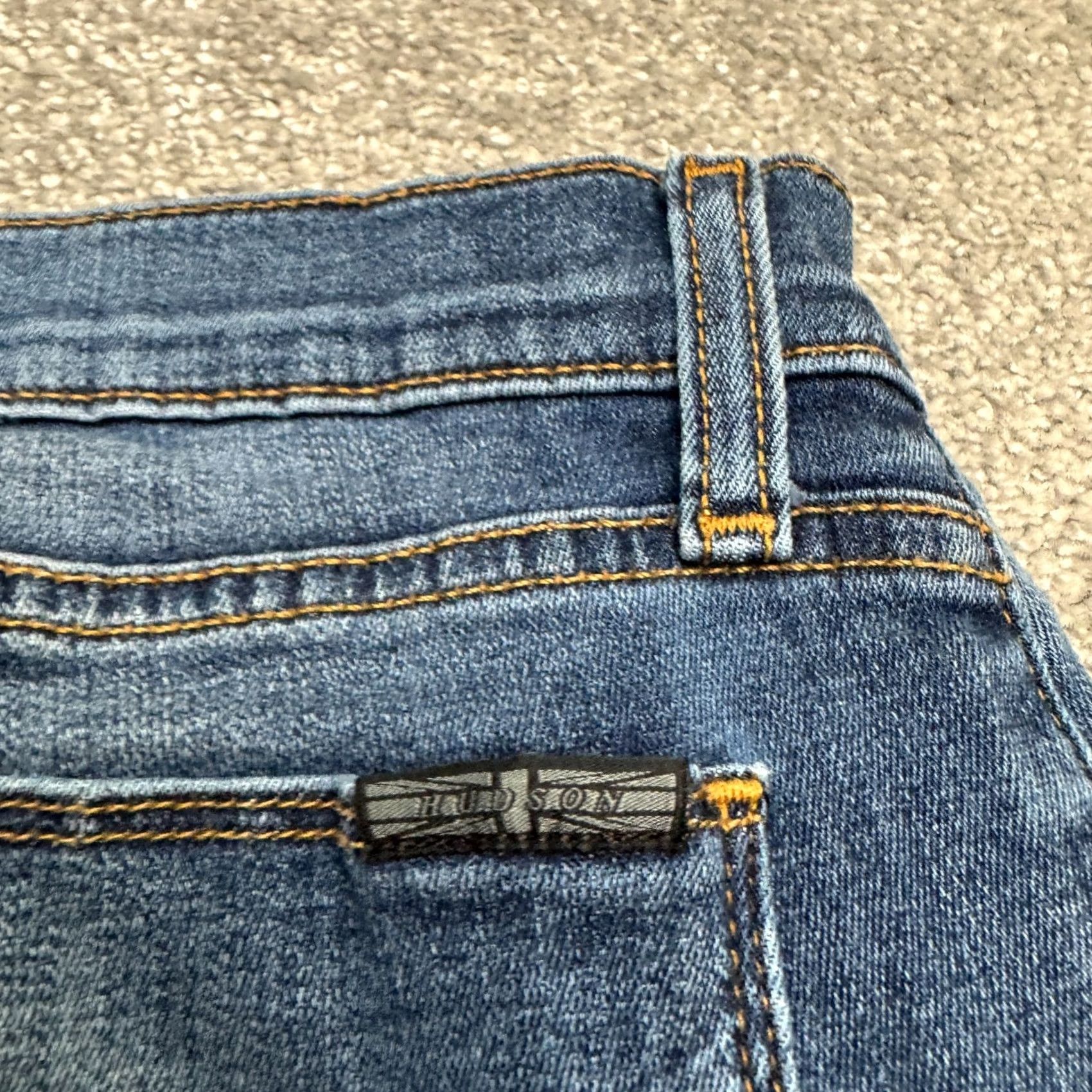 Hudson Hudson Krista Womens 26 Jeans Skinny Ankle Dark Wash Denim Stretch Raw Hem Sukh Size 26" / US 2 / IT 38 - 5 Thumbnail