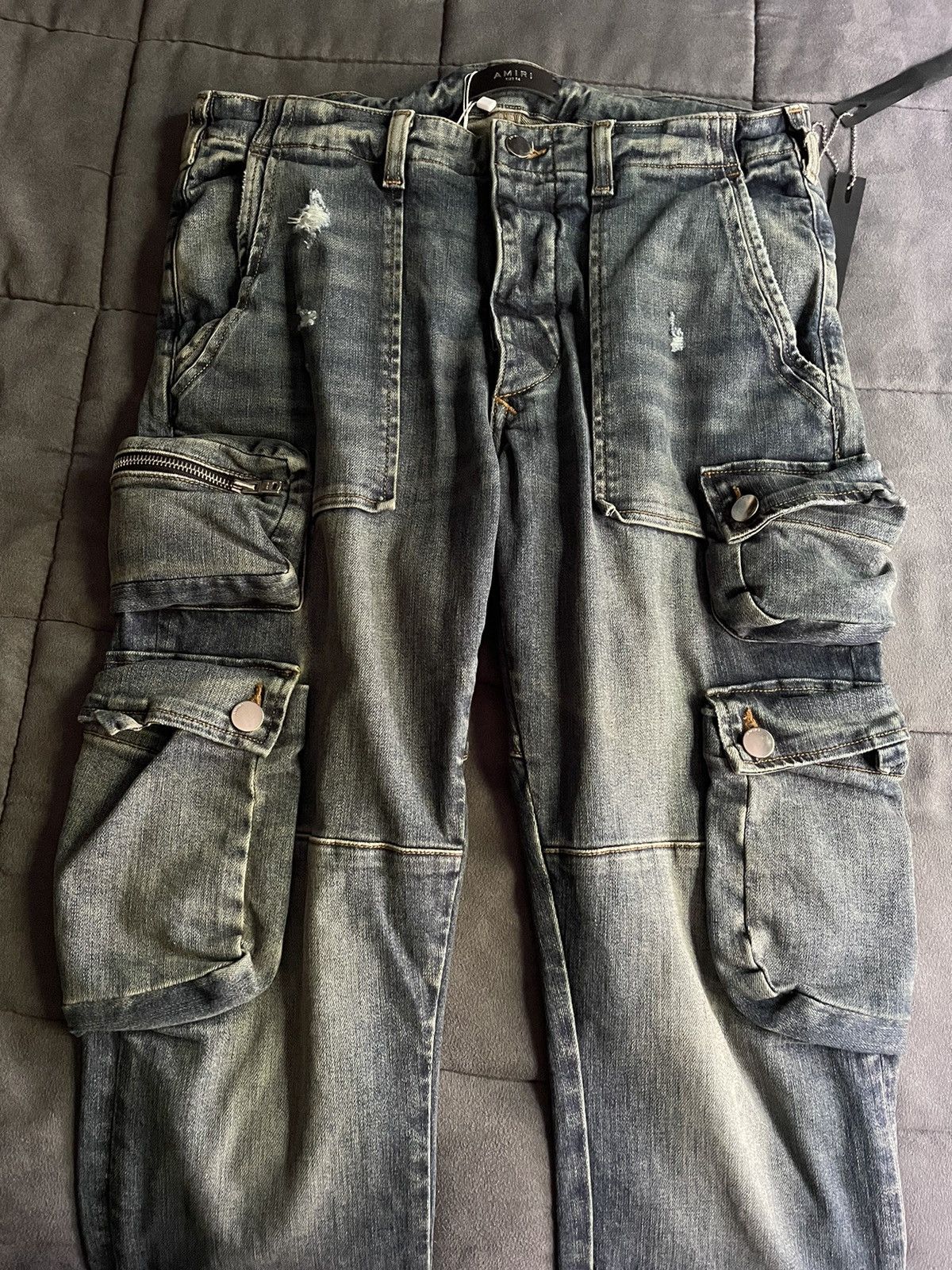 Amiri Amiri Cargo Pocket Jeans Size US 34 / EU 50 - 2 Thumbnail