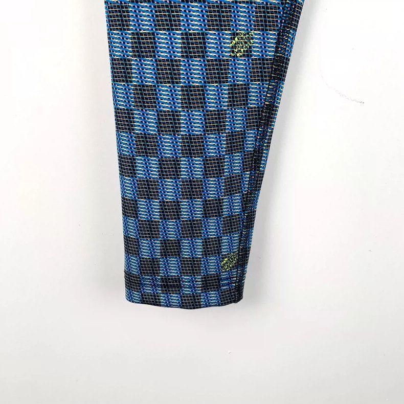 Louis Vuitton Louis Vuitton Blue Checkerboard Casual Skinny Bottom Pants Size US 36 / EU 52 - 4 Thumbnail