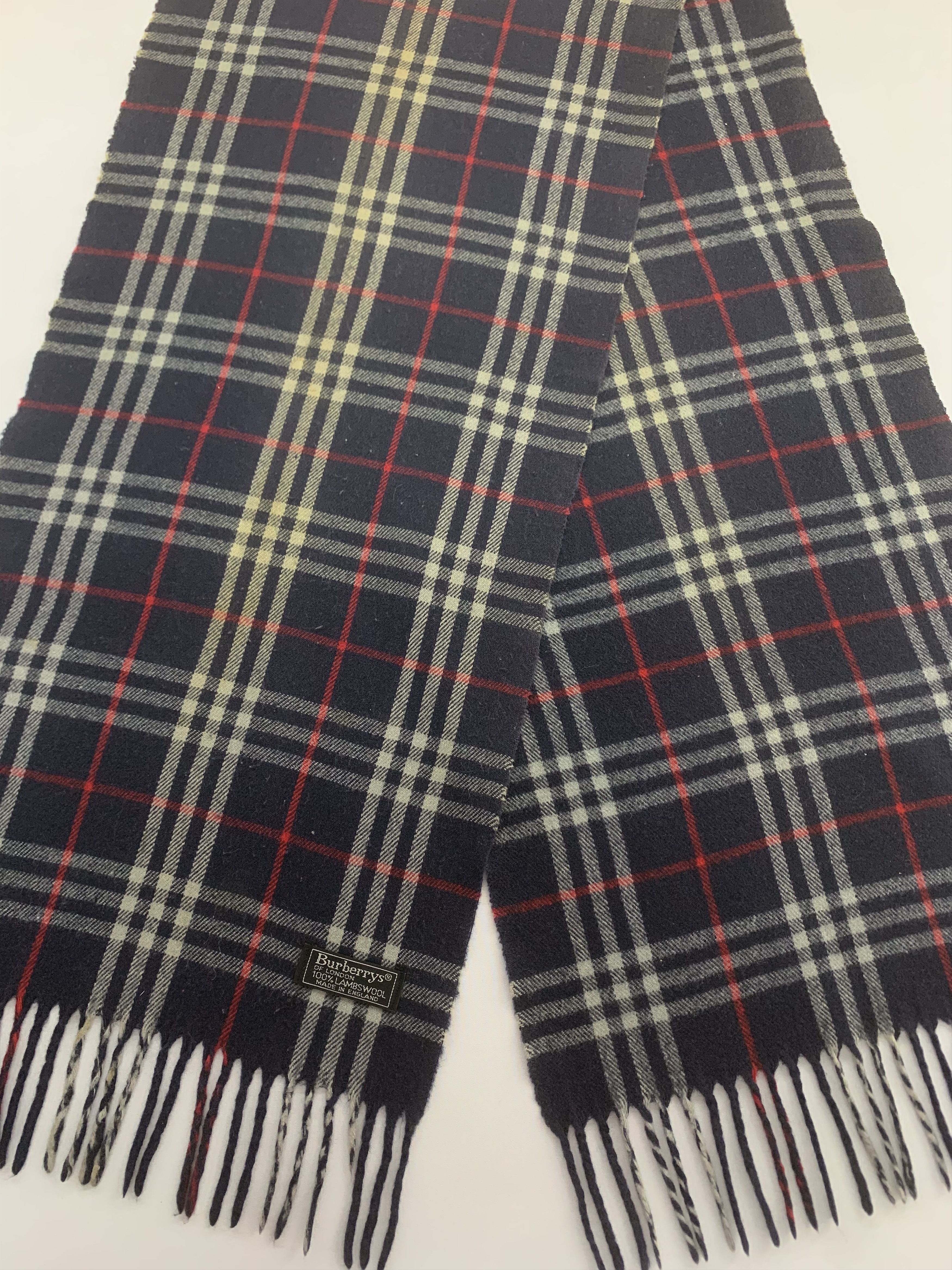Burberry 90s Burberrys Scarf Wool Muffler Neck Wrap BL2033 Size ONE SIZE - 3 Thumbnail