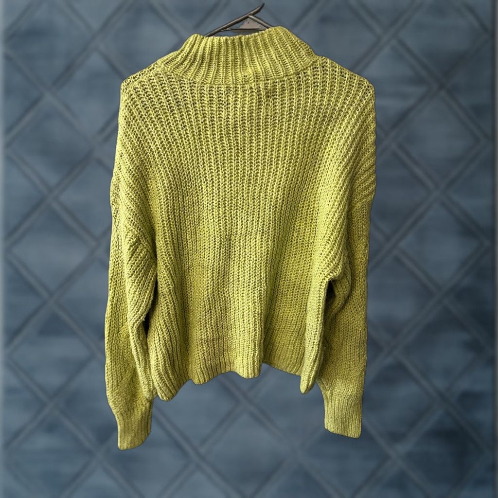 American Eagle Outfitters American Eagle Pullover Knit Sweater Mock Neck Size Medium Women Neon Green Size M / US 6-8 / IT 42-44 - 1 Thumbnail