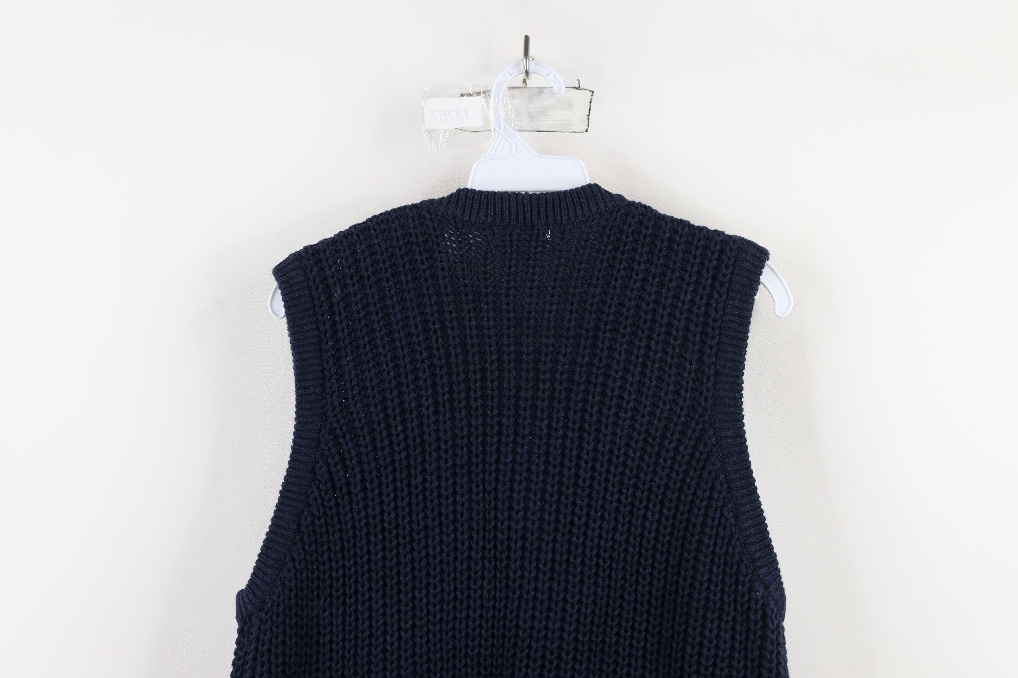 Vintage Vintage 70s Streetwear Cable Knit Cardigan Sweater Vest Size M / US 6-8 / IT 42-44 - 9 Thumbnail