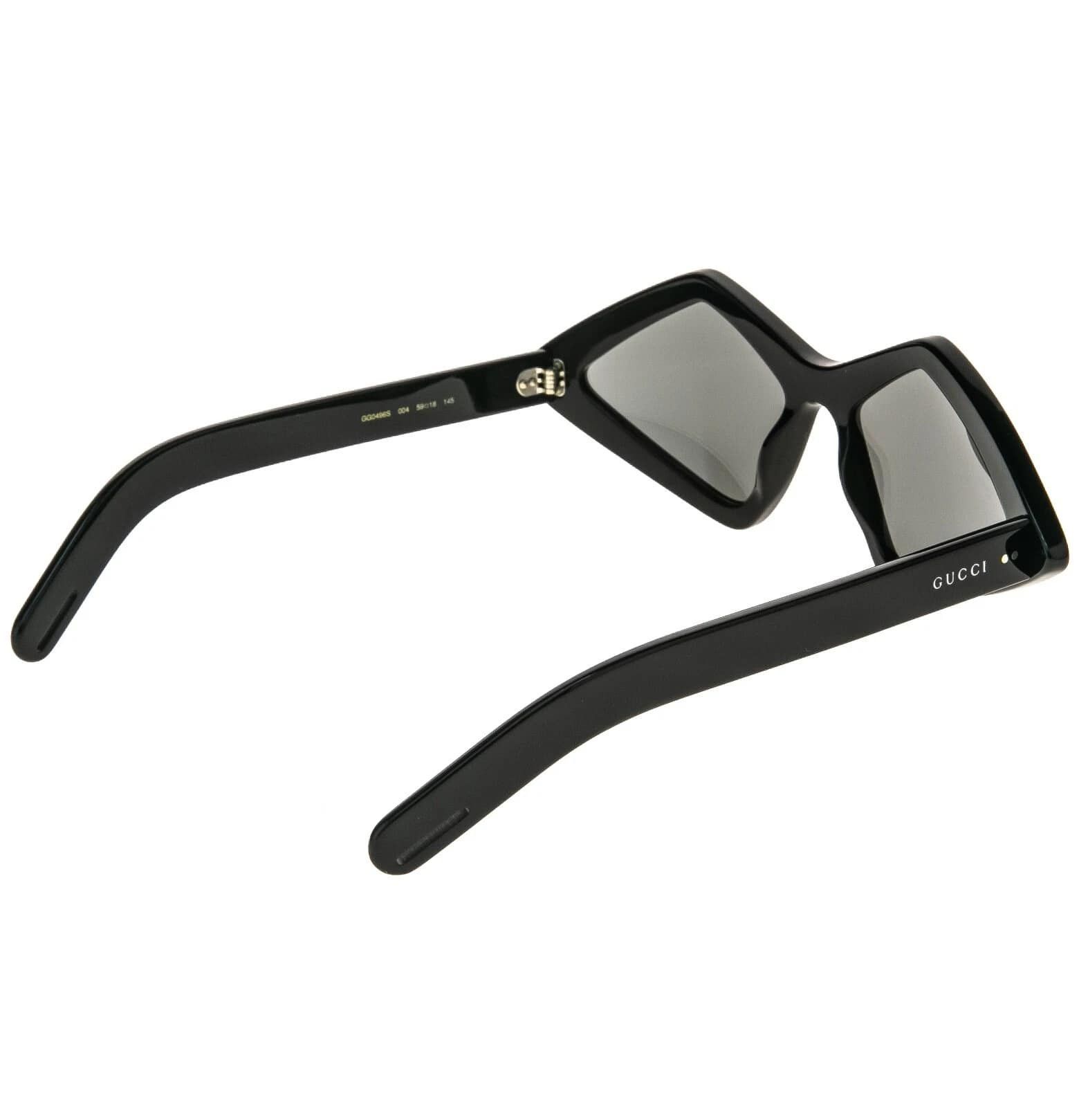 Gucci GUCCI GG0496S Hollywood 0496 Black Fashion Sunglasses 004 Size ONE SIZE - 8 Thumbnail