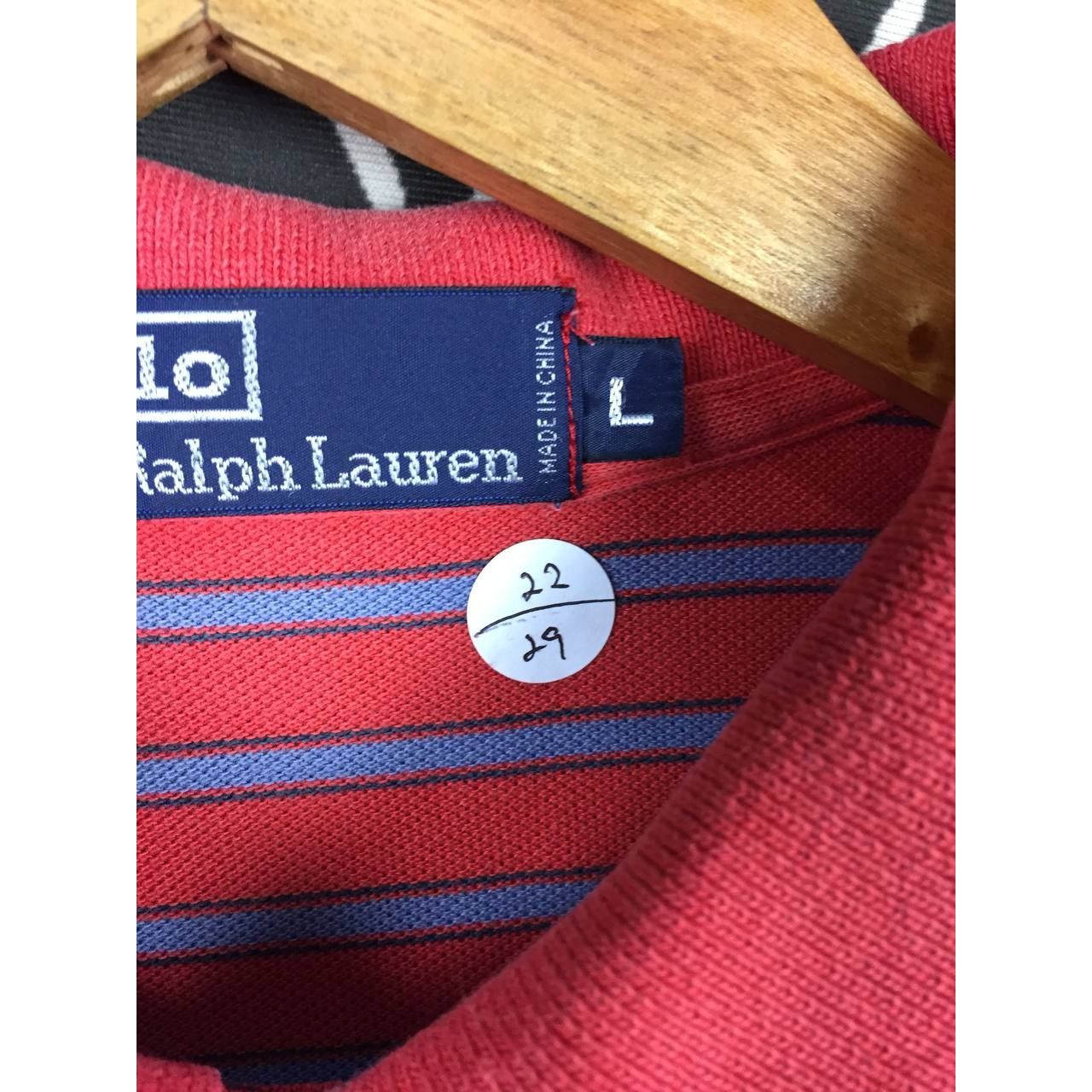 Polo Ralph Lauren × Vintage Vtg Polo Ralph Lauren Iconic Pony Logo Striped Polo Tee Size US L / EU 52-54 / 3 - 11 Thumbnail