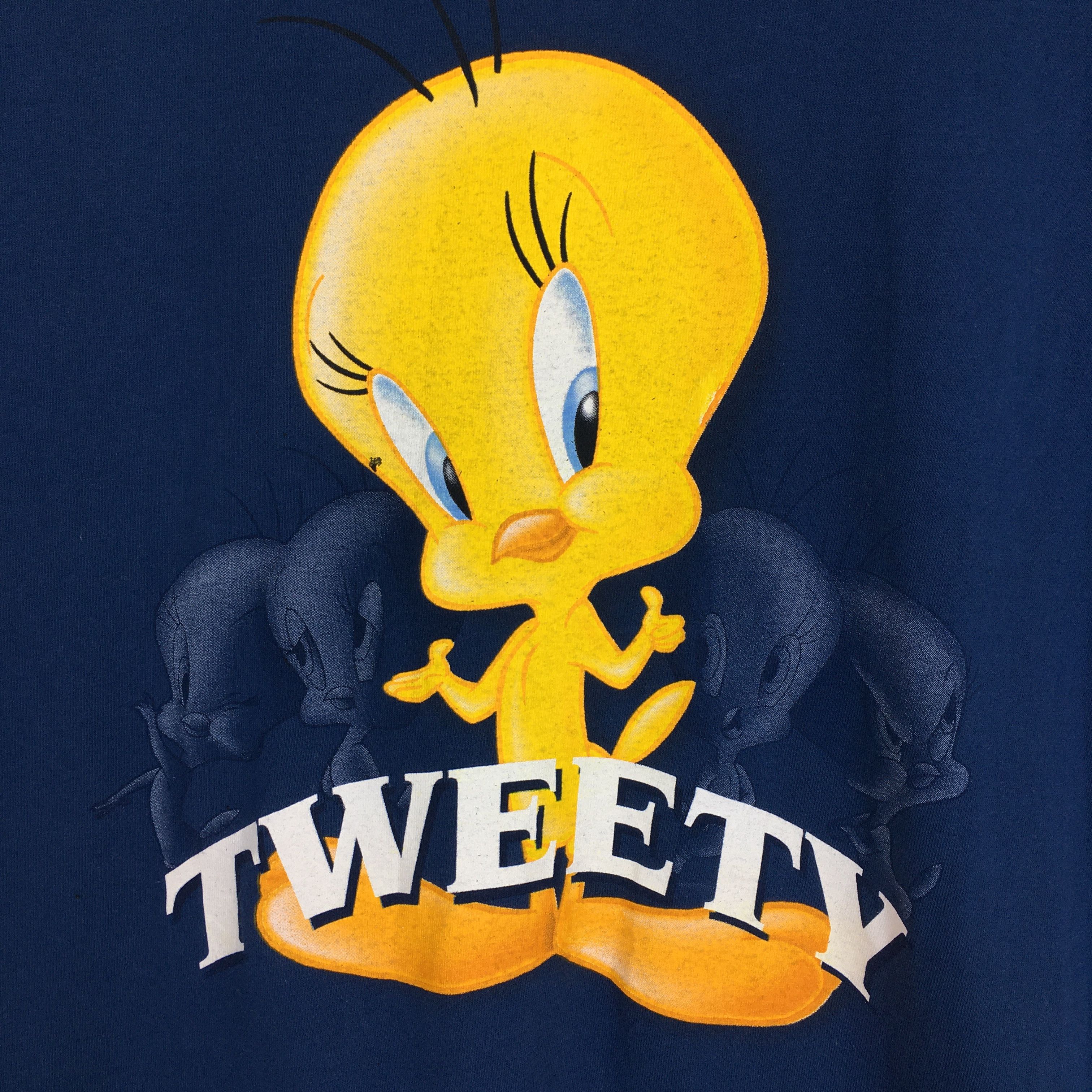 Designer × Vintage × Warner Bros Vintage Looney Tunes Tweety Blue T shirt Medium Size US M / EU 48-50 / 2 - 5 Thumbnail