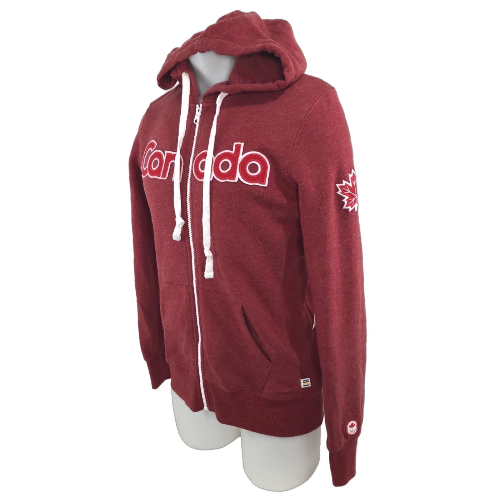 Vintage CANADA OLYMPICS - Embroidered Womens Md. Full Zip Hoodie Jacket Hoodie Red MD Womens LL Size M / US 6-8 / IT 42-44 - 1 Thumbnail