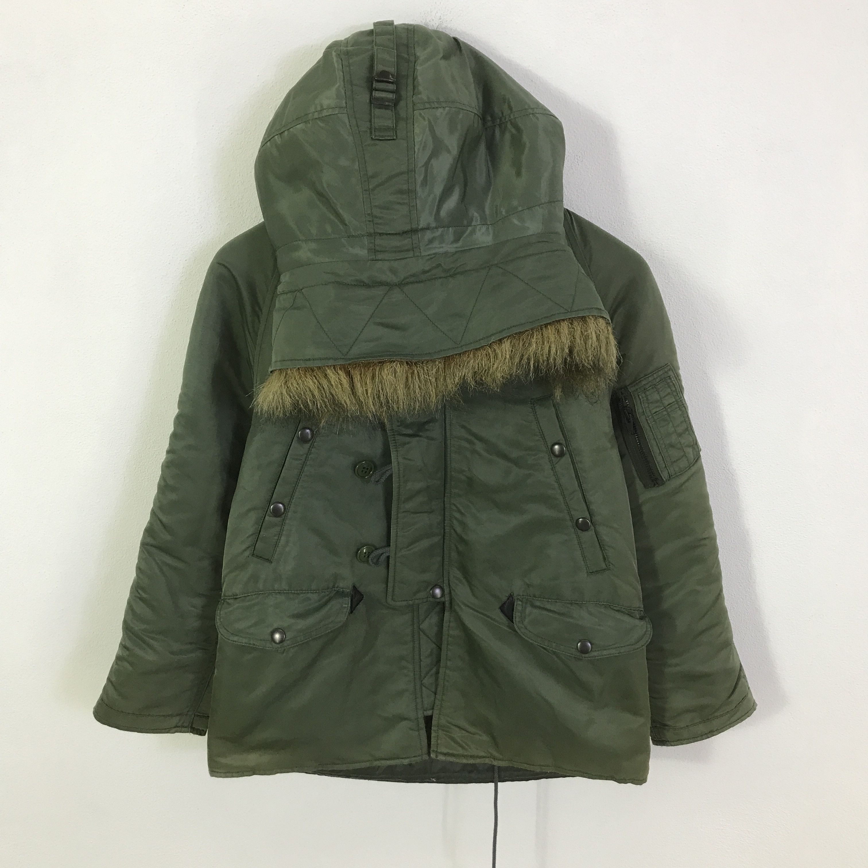 Japanese Brand Rna fur hoodie winter jacket K113B15 Size US M / EU 48-50 / 2 - 1 Thumbnail