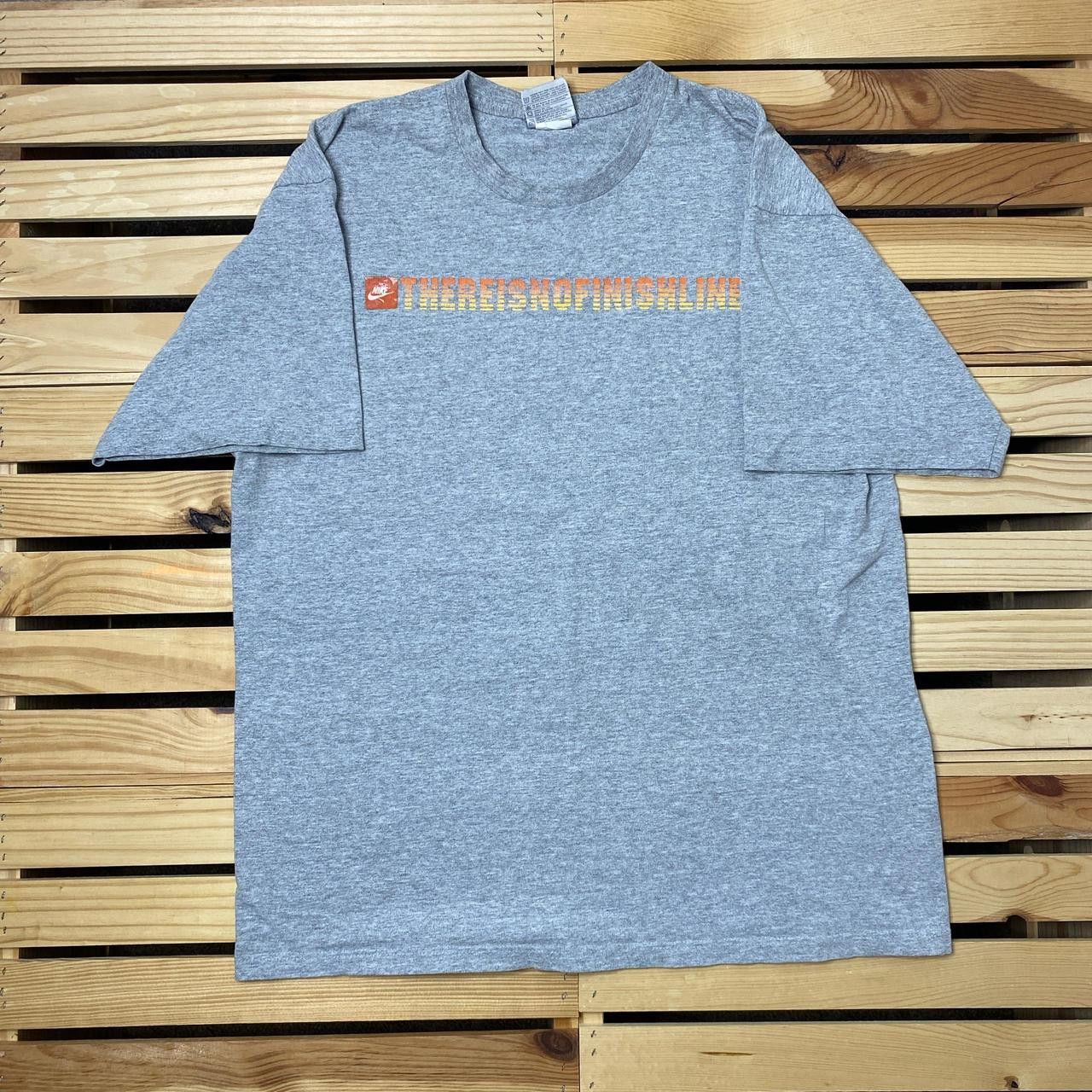 Nike Vintage Nike "There Is No Finish Line" Gray Tee Size Large Size US L / EU 52-54 / 3 - 2 Thumbnail