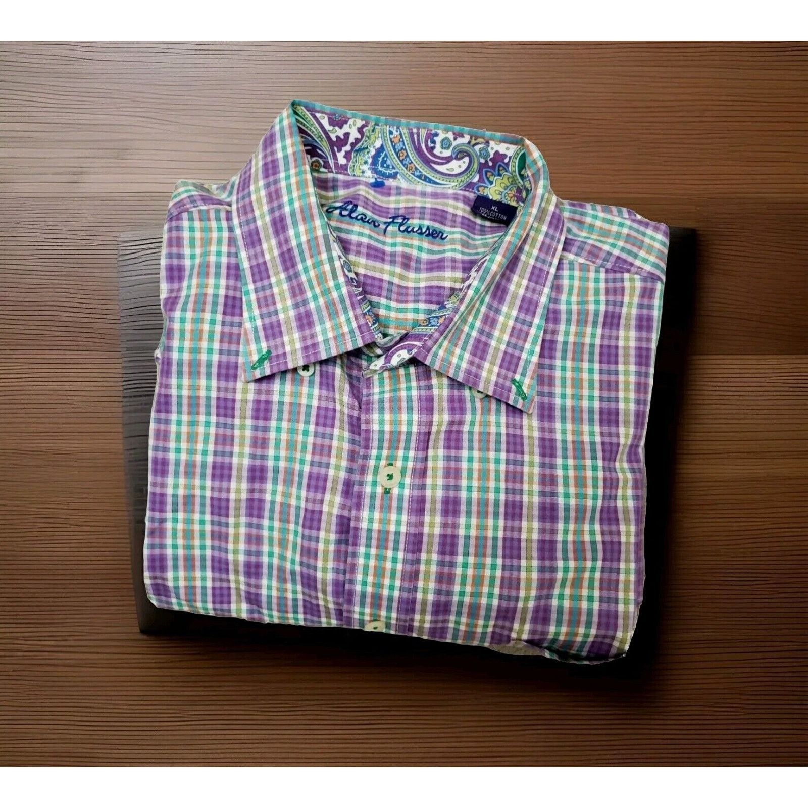 Alan Flusser Alan Flusser Button Front Floral Paisley XL 100% Cotton Size US XL / EU 56 / 4 - 3 Thumbnail