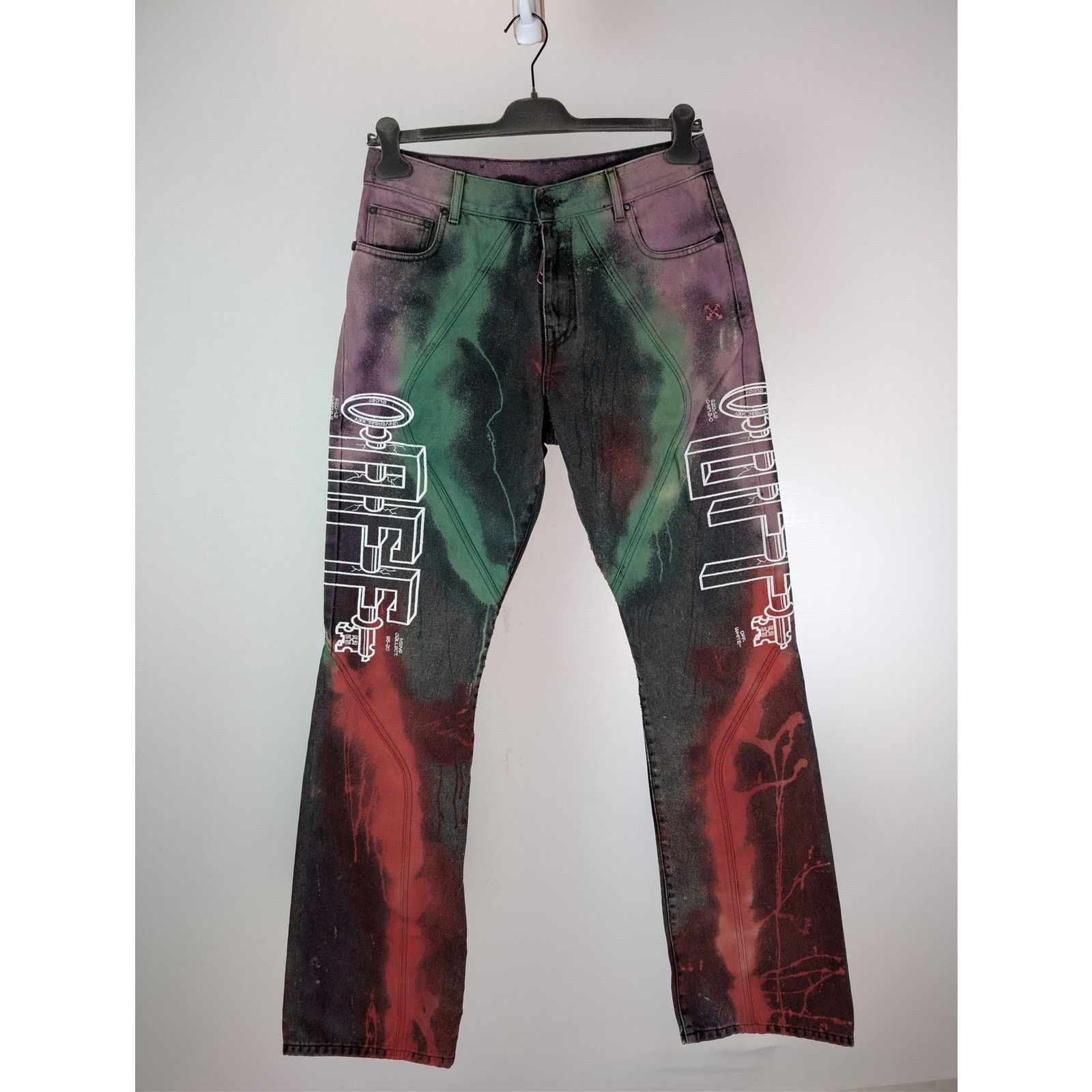 Off-White o1rshd1 Flared Jean in Multicolor Size US 32 / EU 48 - 2 Thumbnail