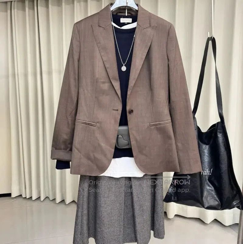 Max Mara MaxMara Brown Wool Blend Women's Cardigan . Size S / US 4 / IT 40 - 4 Thumbnail