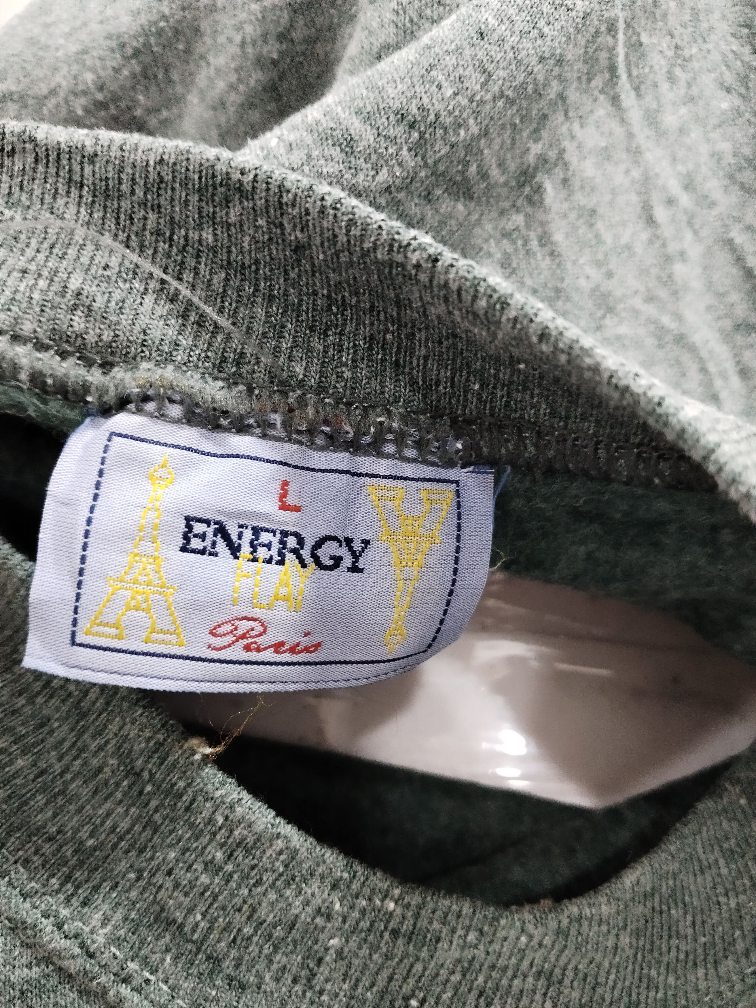 Energie × Vintage Vintage Y2K Paris France Spellout Logo Sweatshirt Size US L / EU 52-54 / 3 - 4 Thumbnail