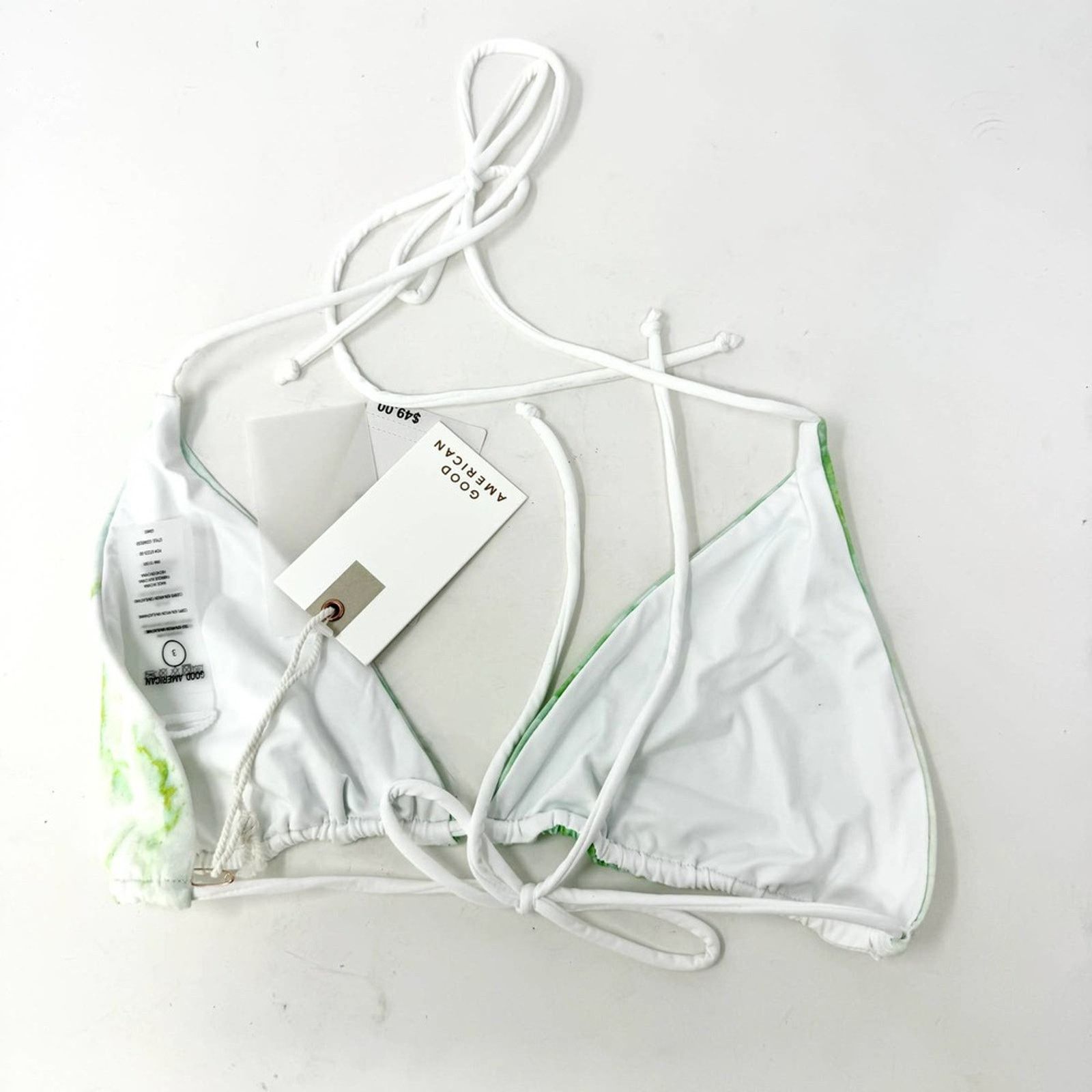 Good American Good American Matte Tiny Ties Triangle Top Bikini 3/L Size ONE SIZE - 5 Thumbnail