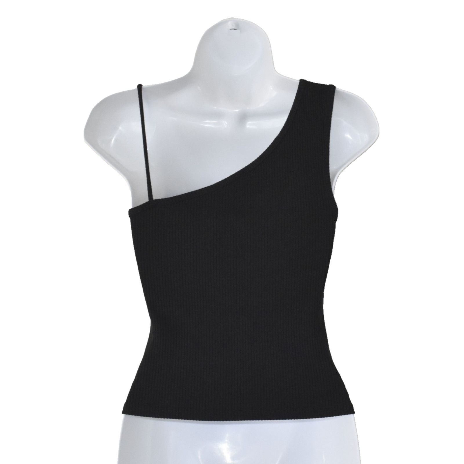 Reformation REFORMATION Ribbed Knit One Shoulder Sleeveless Tank Top S Size S / US 4 / IT 40 - 4 Thumbnail