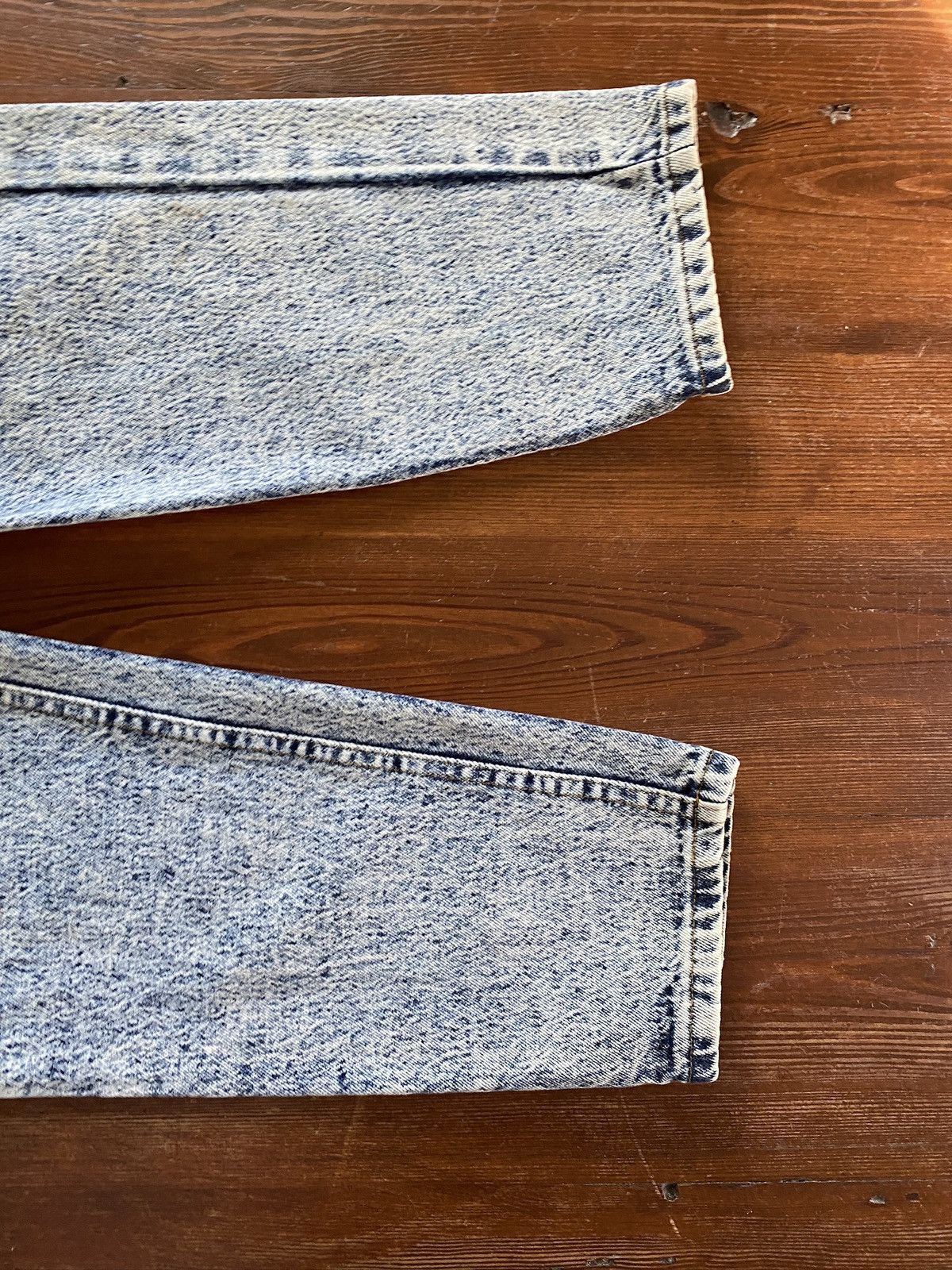 Lee Vintage 80’s Lee Blue & White Acid Wash Denim Jeans 28x28 Size 28" / US 6 / IT 42 - 12 Thumbnail