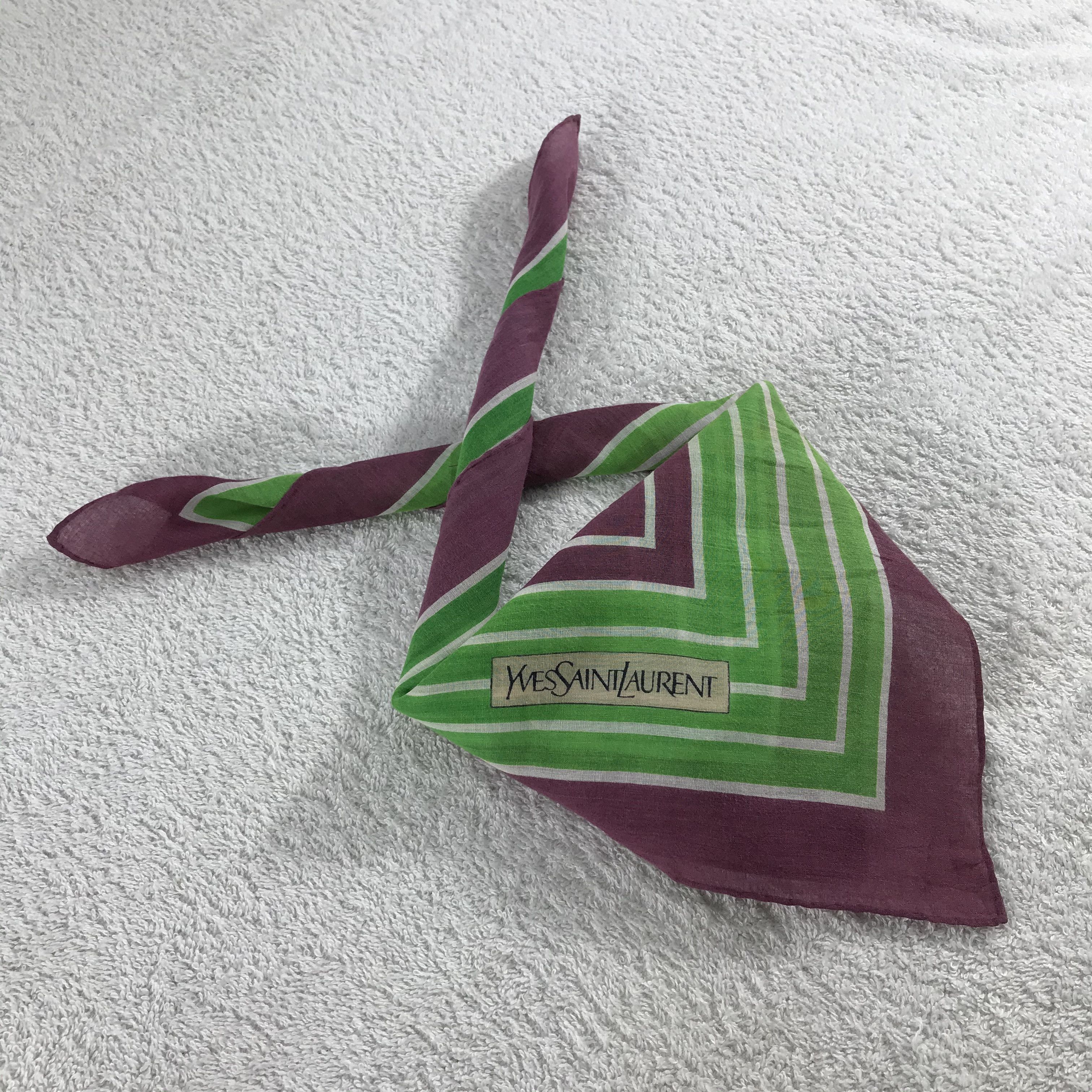 Vintage × Yves Saint Laurent Yves Saint Laurent Bandana / Handkerchief /Neckerchief -S115 Size ONE SIZE - 4 Thumbnail