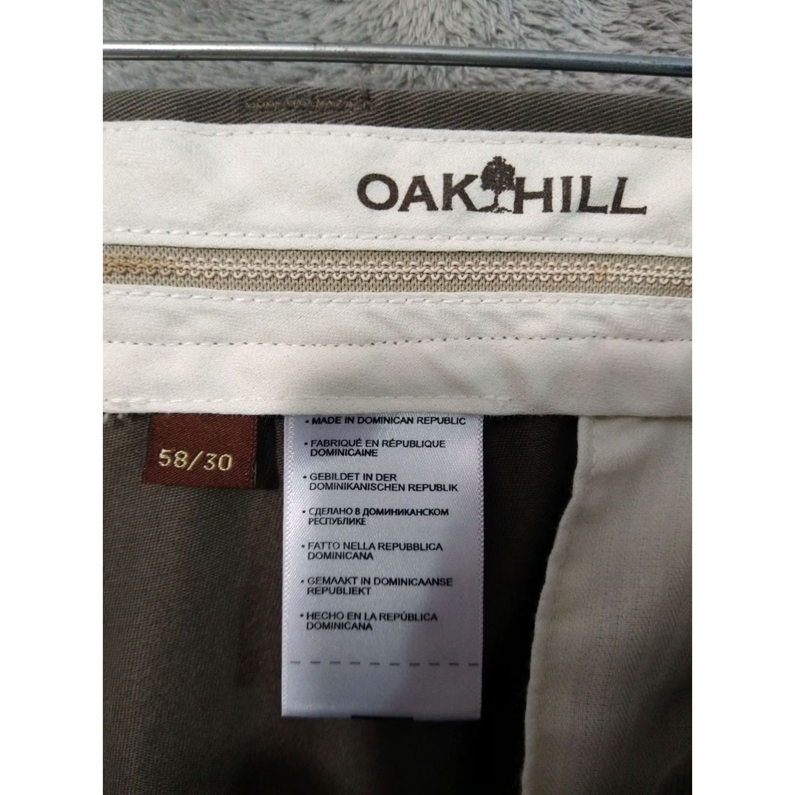 Vintage Oak Hill Pants Mens 58x30 Green Chino Tapered Pleated Comfort Waist Cotton Front Pocket Slash Pocket Size US 42 / EU 58 - 7 Thumbnail