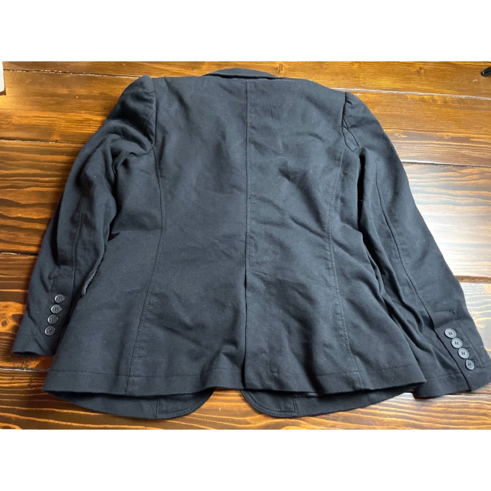 Vintage WD-NY Blazer, Women's Large, Black, Shoulder Pads, Pockets, Long Sleeves, Basic, Size L, Regular, Women, Blazer Size L / US 10 / IT 46 - 2 Thumbnail