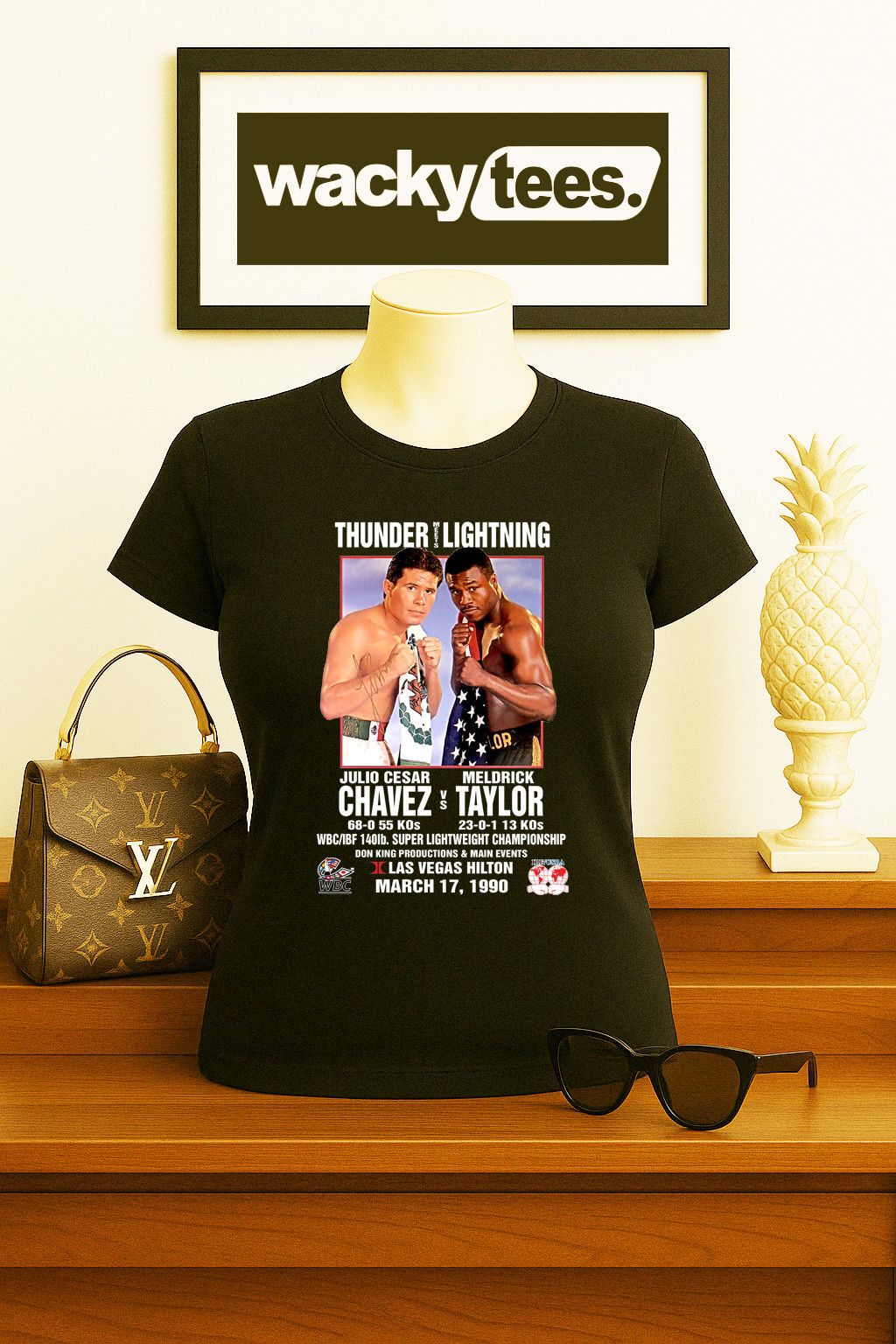 Other Julio Cesar Chavez vs Taylor 1990 Boxing Poster Tee Shirt Size US L / EU 52-54 / 3 - 5 Thumbnail