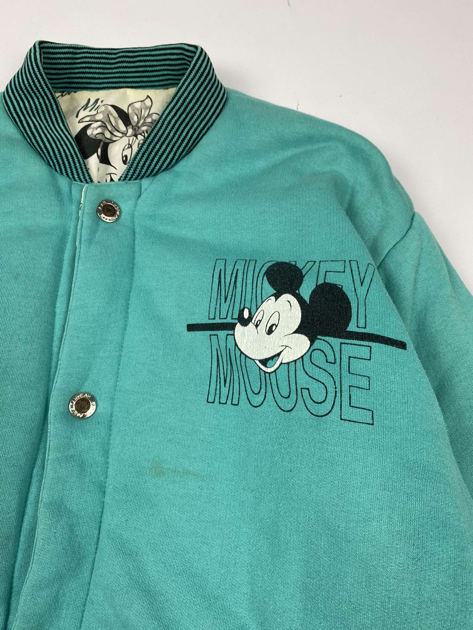 Disney Vintage 80s Mickey Mouse reversible varsity/bomber jacket Size US L / EU 52-54 / 3 - 8 Thumbnail