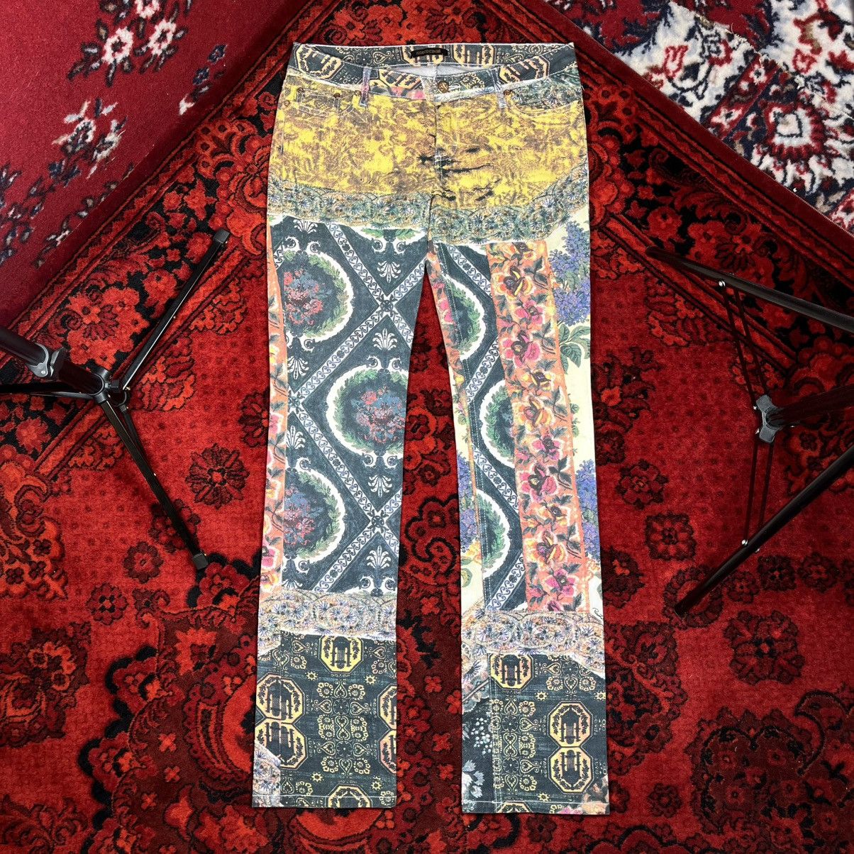 Roberto Cavalli Roberto Cavalli 2003 Printed Jacket & Jeans Set Patchwork Size 25" / US 0 / IT 36 - 11 Thumbnail