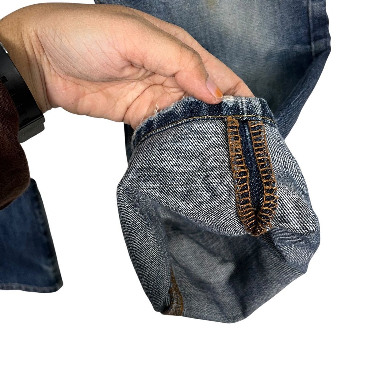 Japanese Brand Vintage Japanese Designer Distressed Faded Denim Size US 32 / EU 48 - 13 Thumbnail