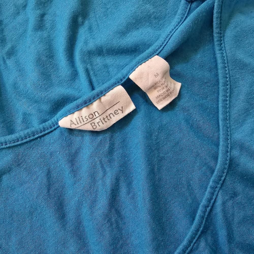 Designer Blue Bold Asymmetrical AB Short Sleeve Size M / US 6-8 / IT 42-44 - 3 Thumbnail