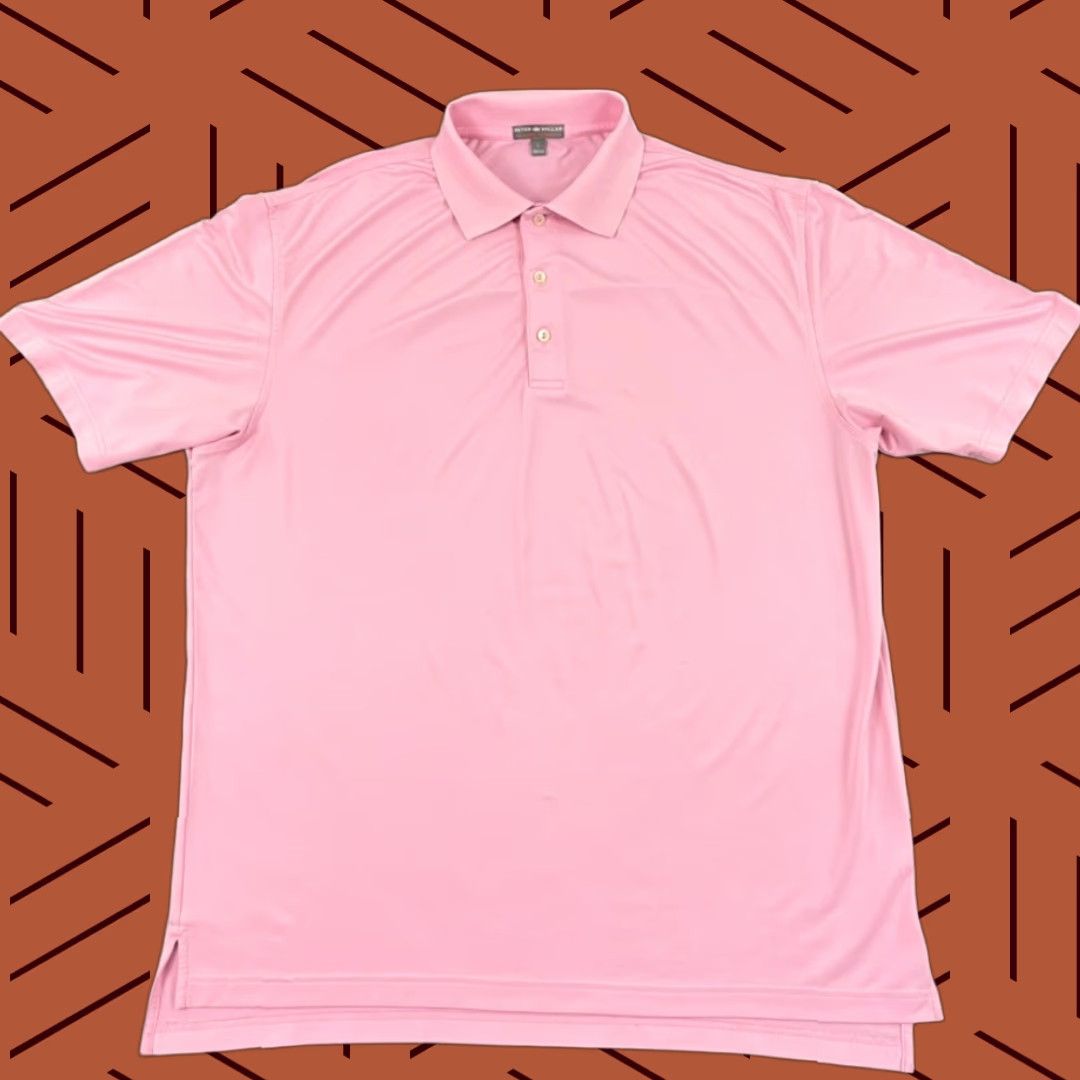 Peter Millar Peter Millar Summer Comfort Polo Shirt Men Large (Fits XL) Pink Performance Golf Shirt Size US L / EU 52-54 / 3 - 1 Thumbnail