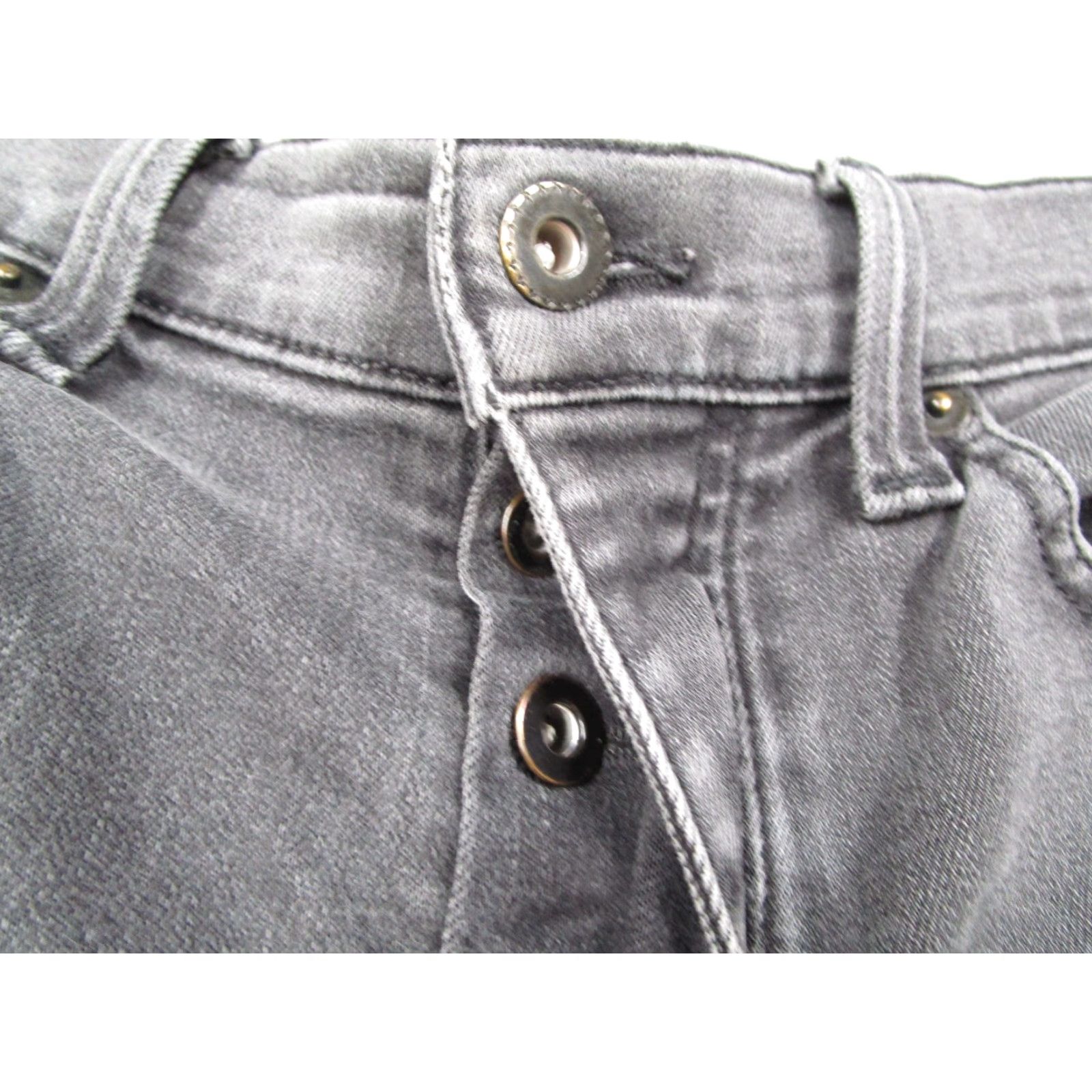 Fred Segal Fred Segal Women's Slim Jeans 32 Black Denim Tapered 32x27 Button Fly USA Size 24" / US 00 / IT 34 - 5 Thumbnail