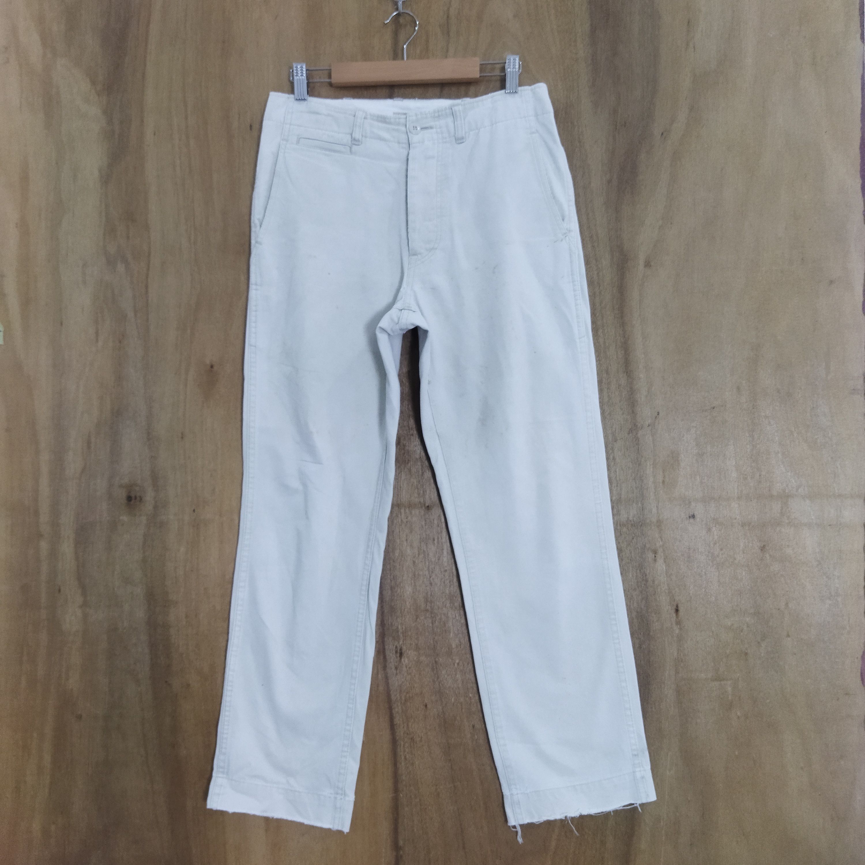 Japanese Brand LACQUER WHITE YELLOW CHINO PANTS Size US 34 / EU 50 - 1 Thumbnail