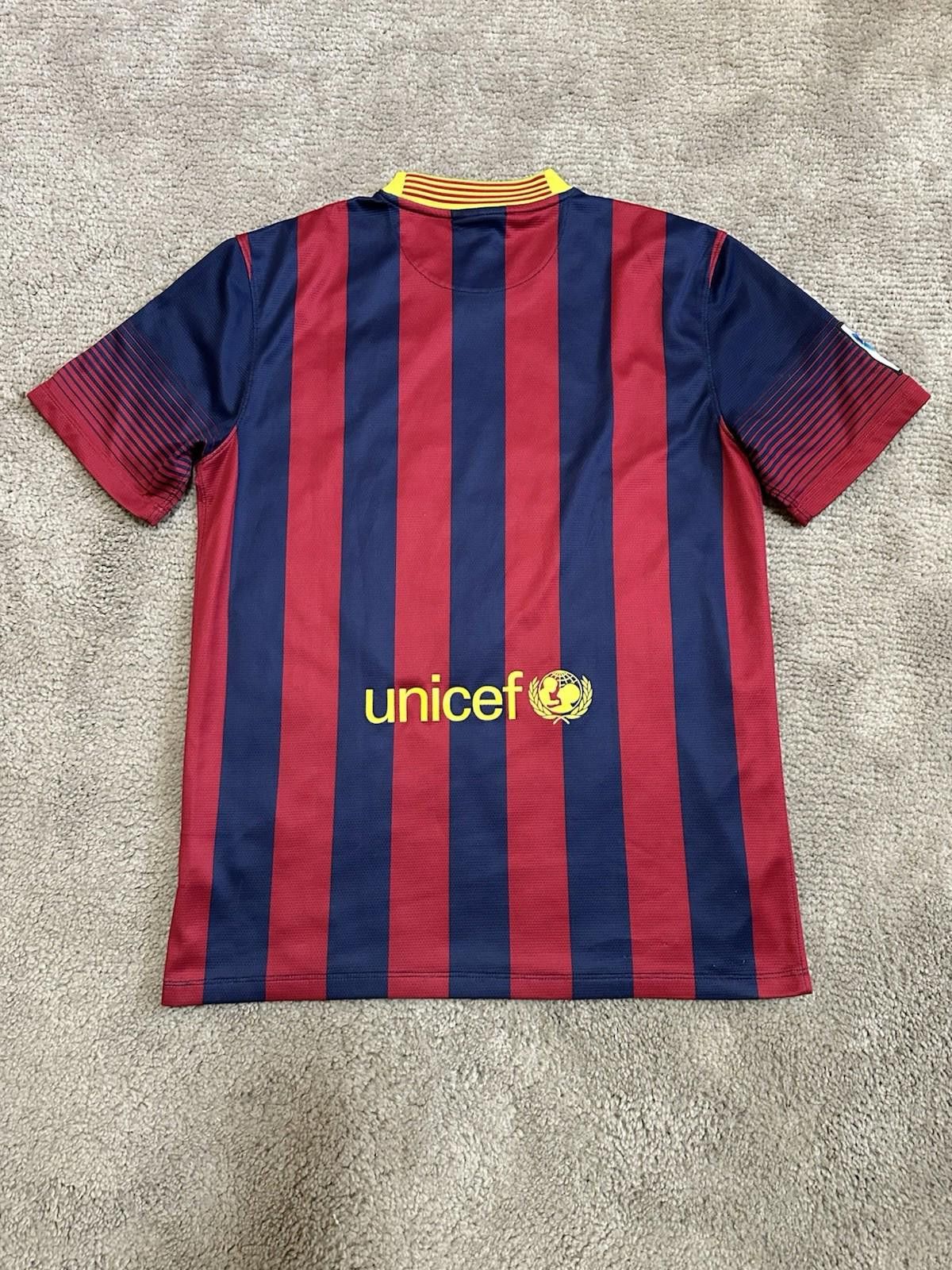 Nike Nike Barcelona 2013/14 Home Football Shirt Soccer Jersey Size US M / EU 48-50 / 2 - 8 Thumbnail