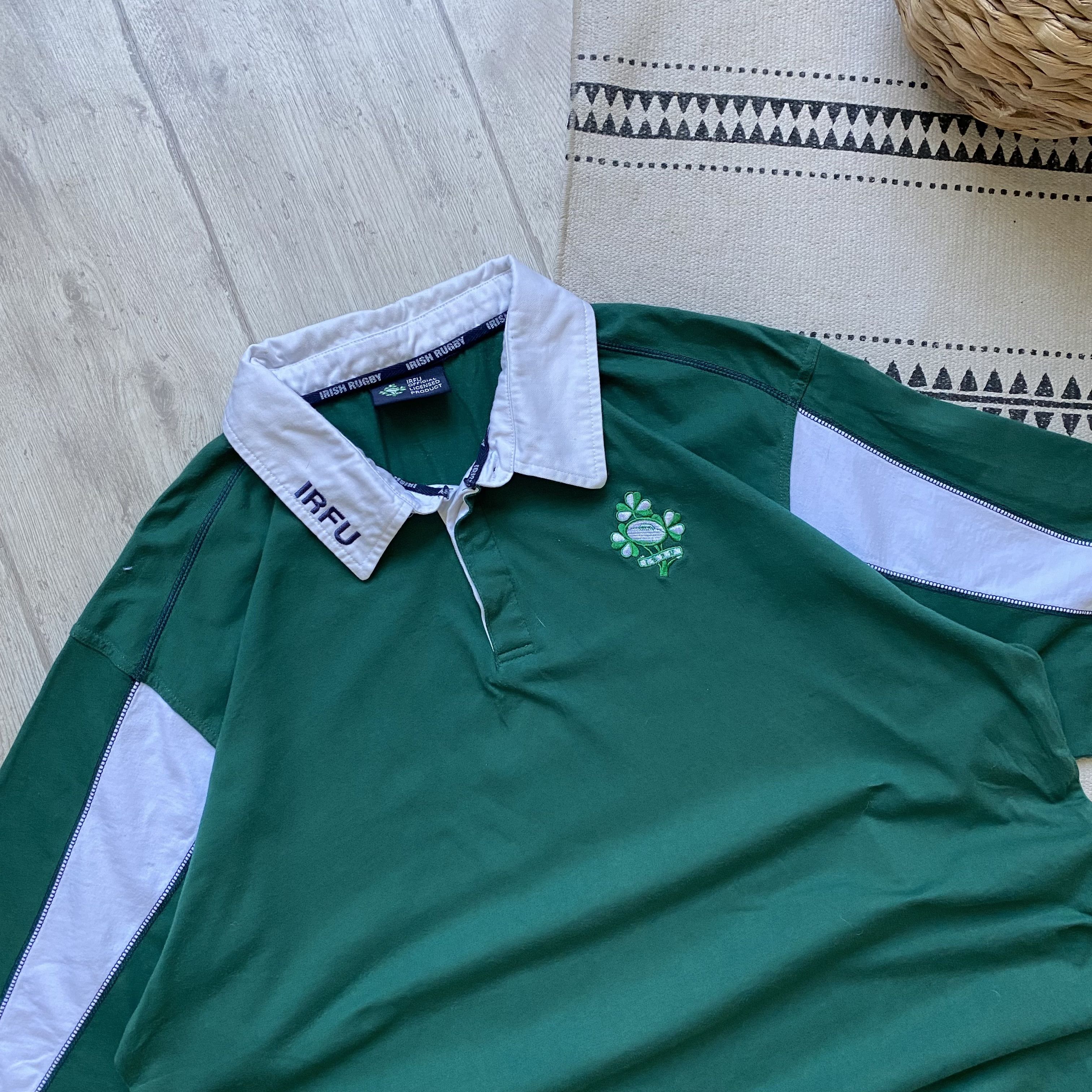 Cotton Traders ☘️ Vintage IRFU Rugby Ireland jersey polo Guinness Celtic Size US XL / EU 56 / 4 - 2 Thumbnail