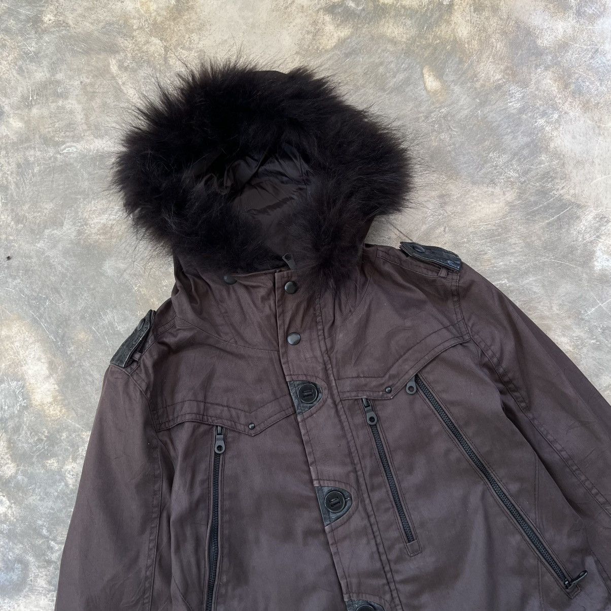 14th Addiction 2000s NCFM Reilabo 14th Style Leather fur Parka jacket Size US M / EU 48-50 / 2 - 2 Thumbnail