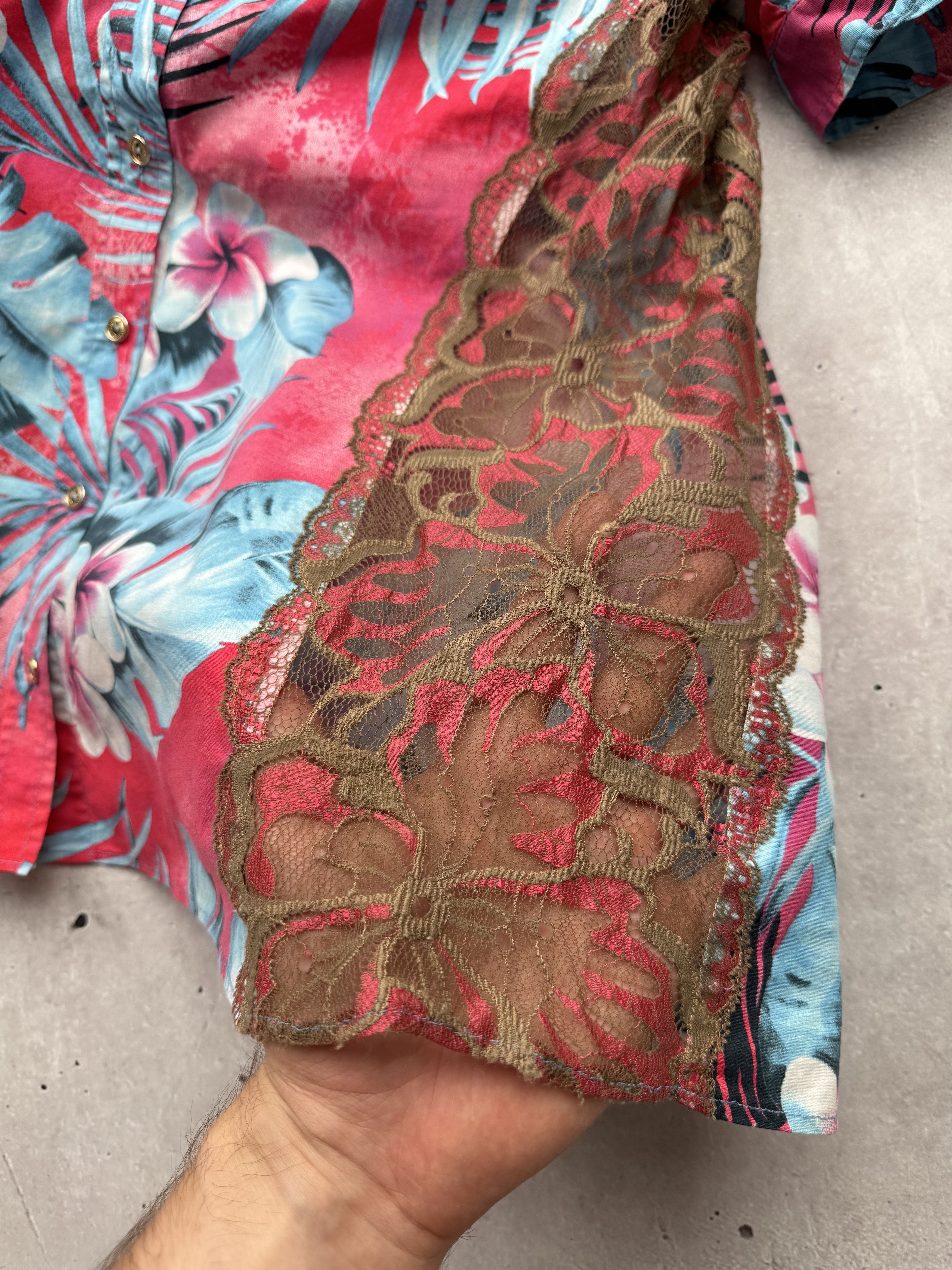 Dolce & Gabbana × Vintage Dolce & Gabbana 2005 Vintage Lace Hawaiian Shirt Size M / US 6-8 / IT 42-44 - 7 Thumbnail