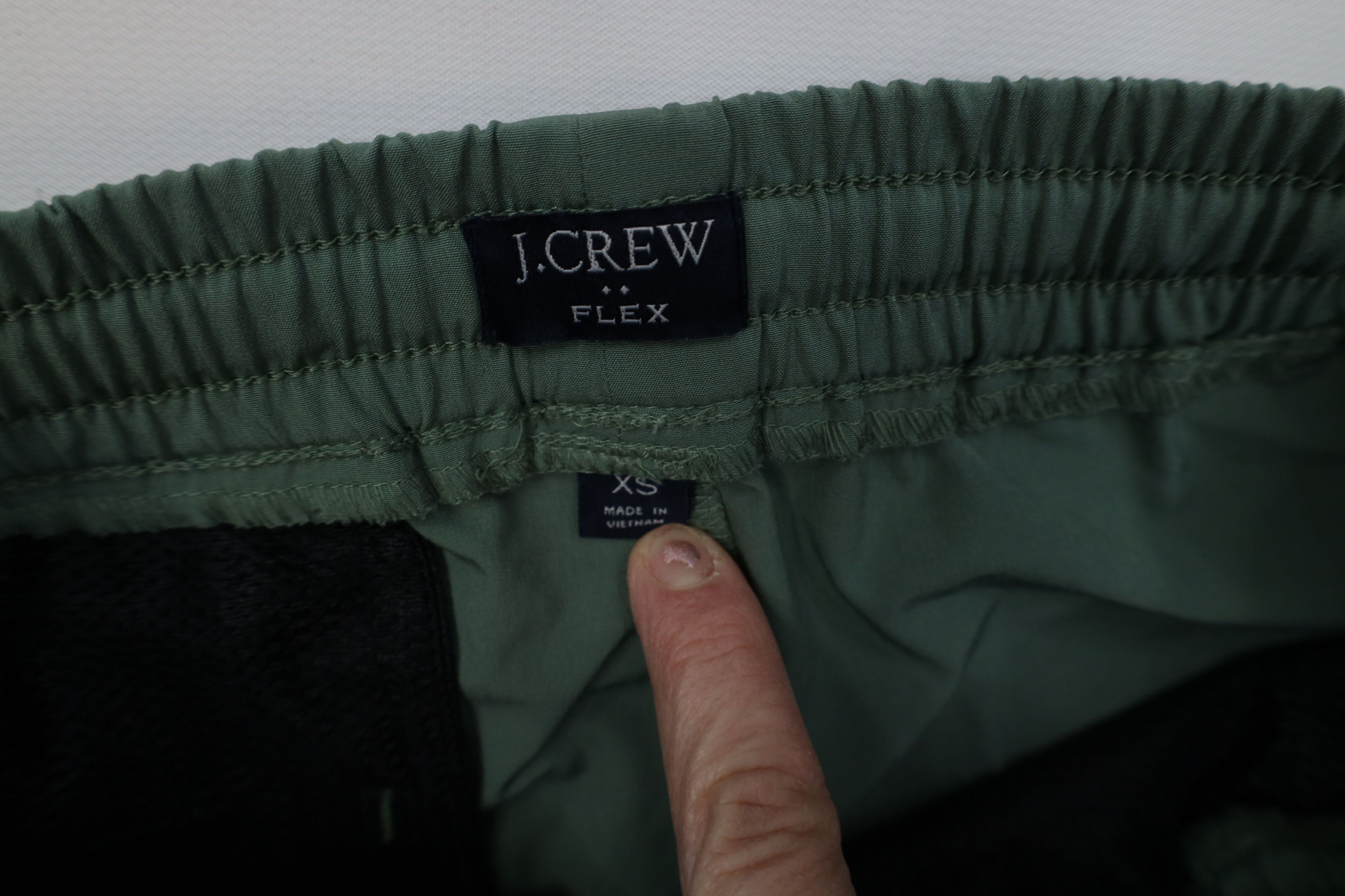 J.Crew Y2K J Crew Flex Above Knee Shorts Moss Green Drawstring Size US 28 / EU 44 - 6 Thumbnail