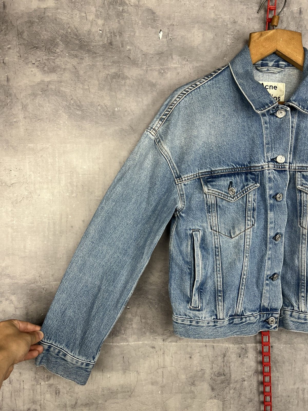 Acne Studios Acne Studios Women’s Lab Nt Mid Vtg Denim Jacket Size 34 Size XXS / US 00 / IT 34 - 16 Thumbnail