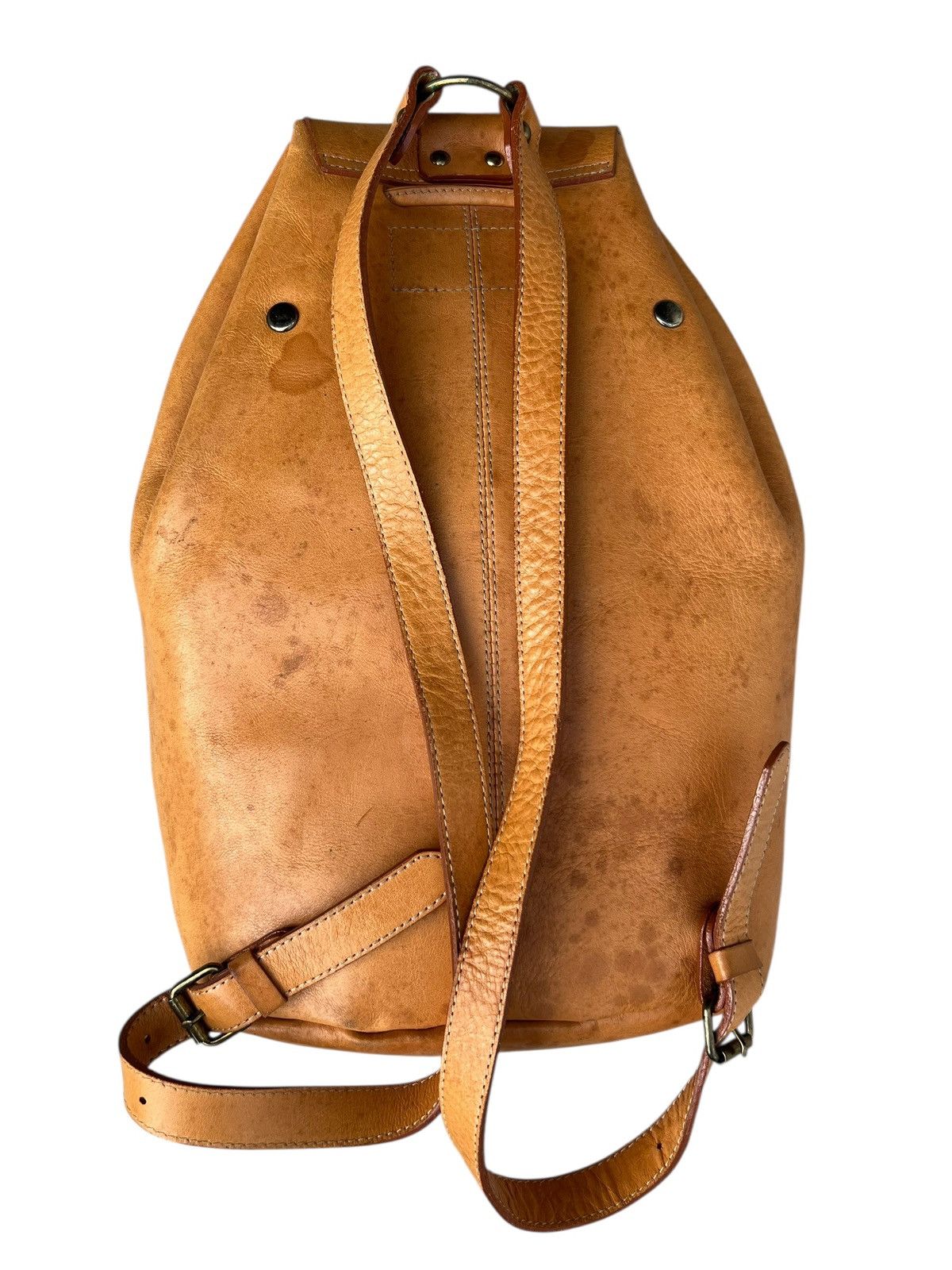 Leather Vintage Slipknot Project Japan Patina Leather Backpack Bag Size ONE SIZE - 9 Thumbnail